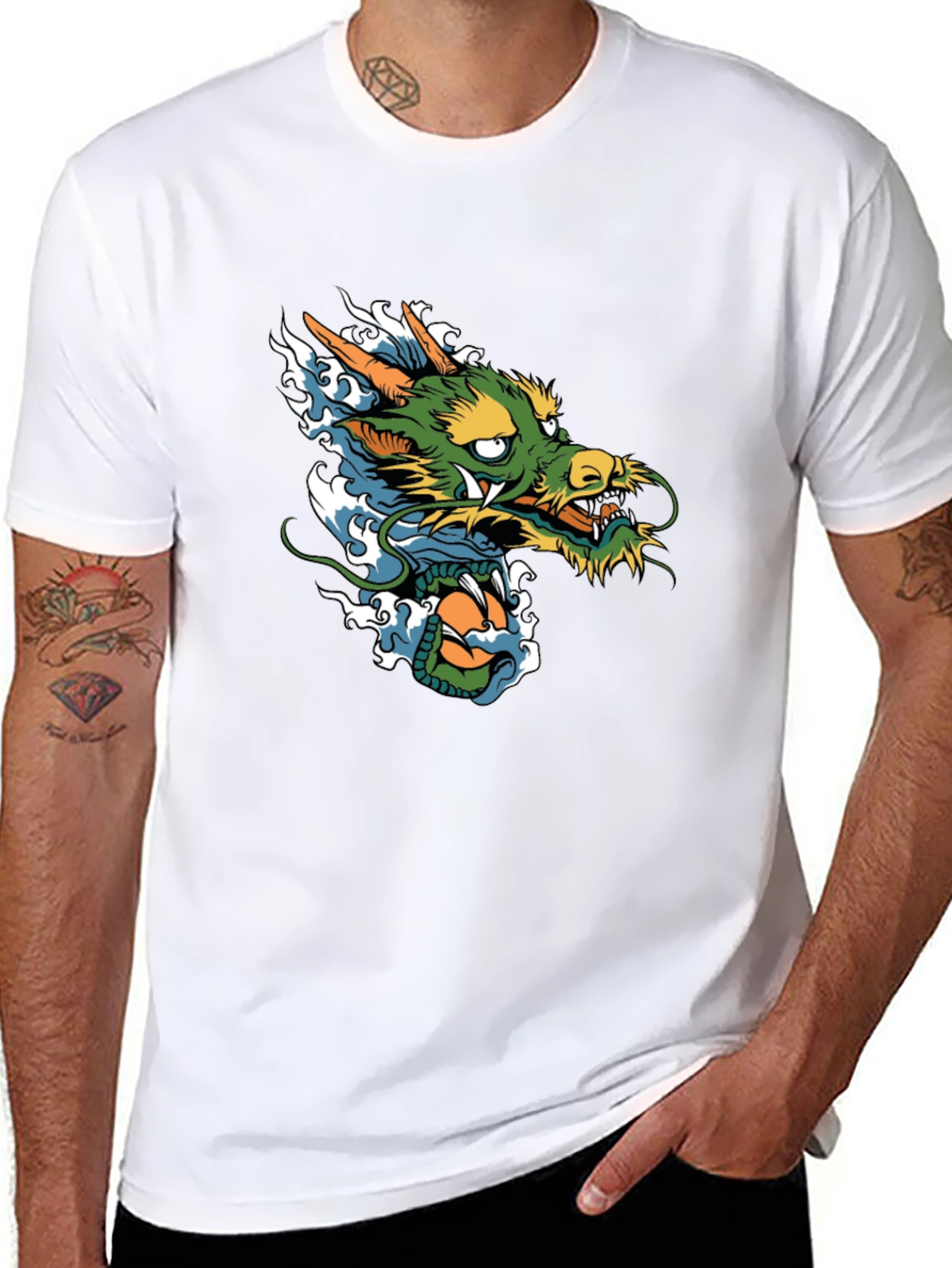 Dragon Graphic T-Shirt - Black