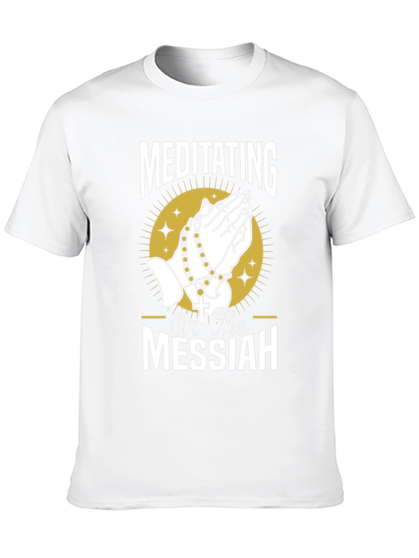 Meditating on the Messiah Black Graphic T-Shirt