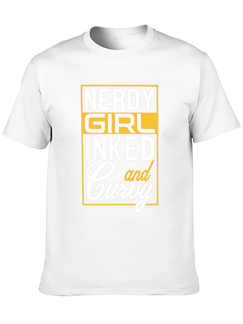Nerdy Girl Inked and Curvy Graphic Tee - Black