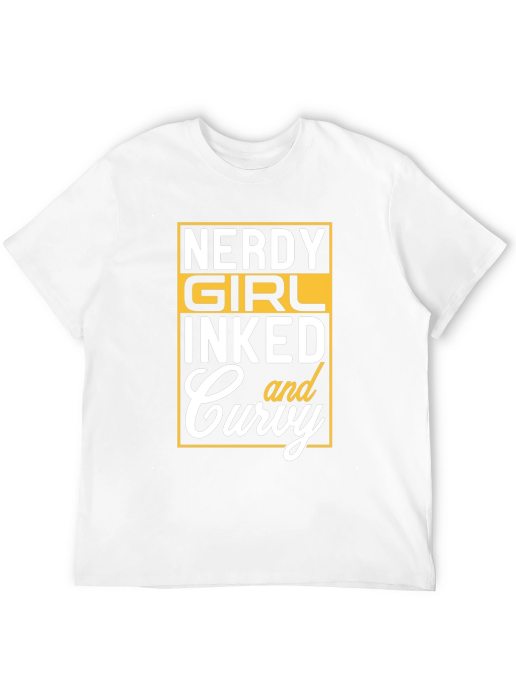 Nerdy Girl Inked and Curvy Graphic Tee - Black