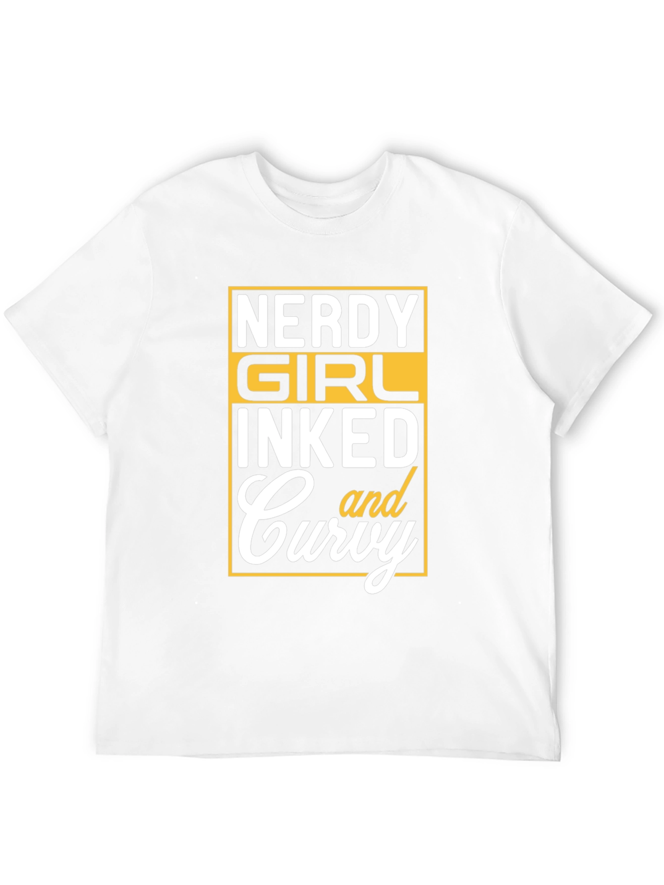 Nerdy Girl Inked and Curvy Graphic Tee - Black