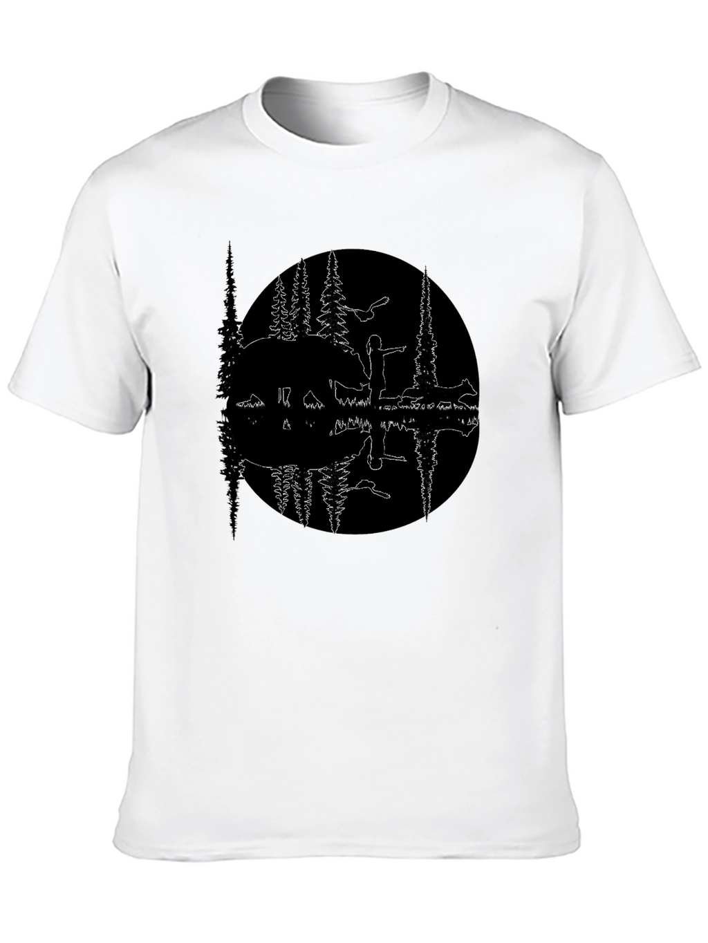 Nature Reflection Black T-Shirt
