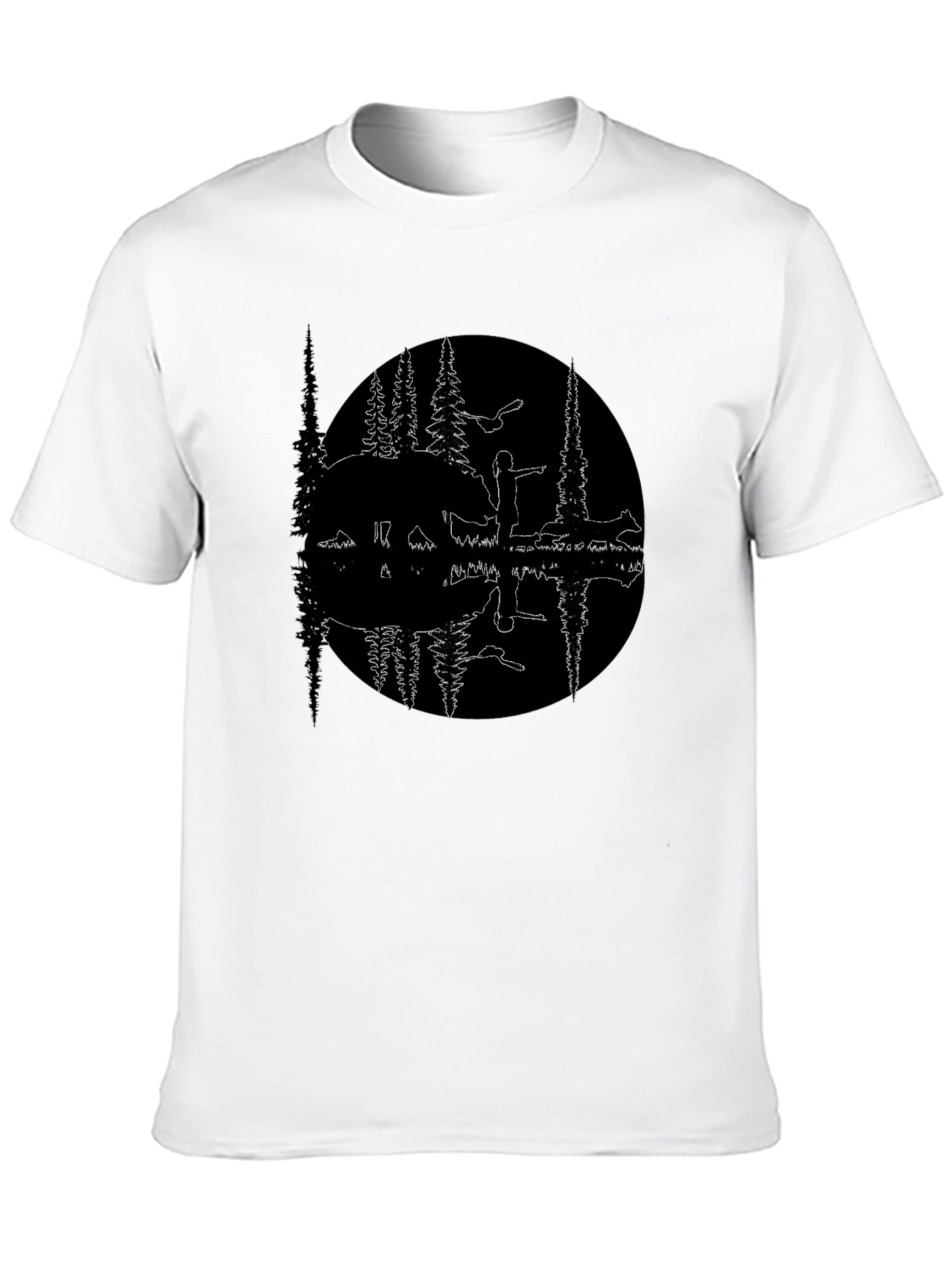 Nature Reflection Black T-Shirt