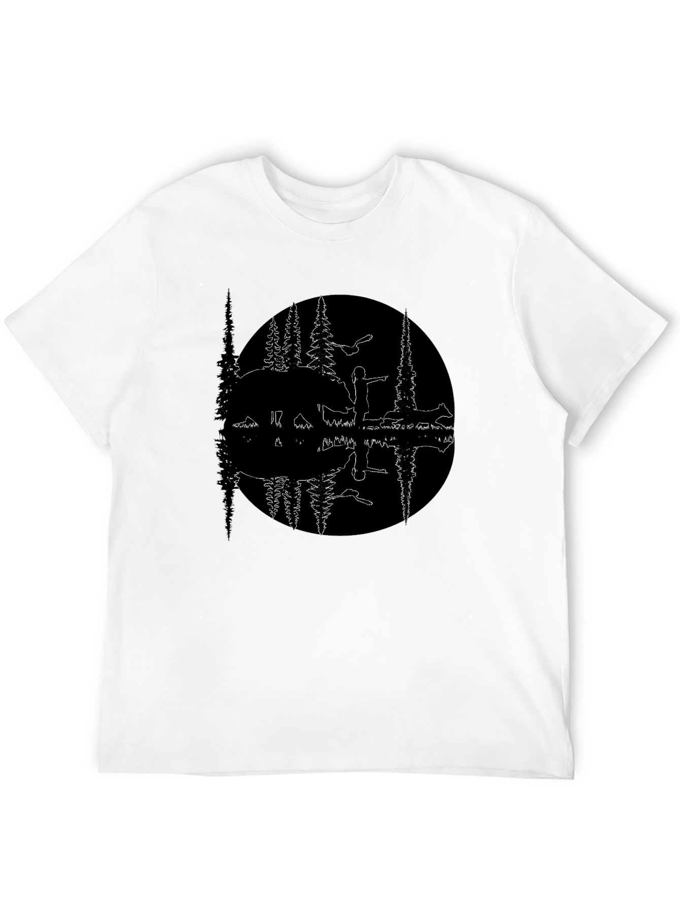 Nature Reflection Black T-Shirt