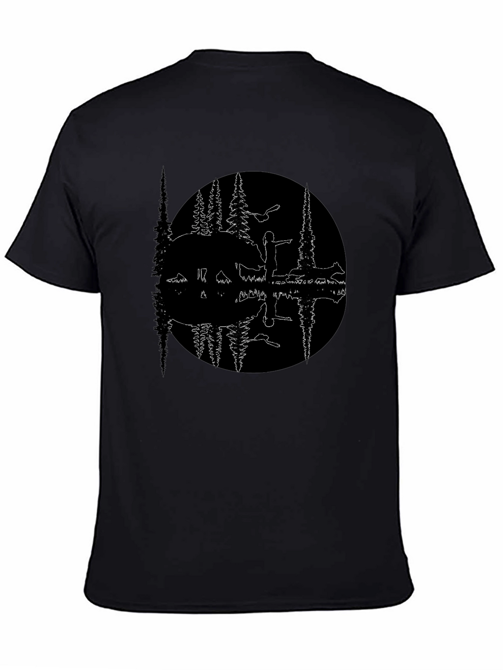 Nature Reflection Black T-Shirt