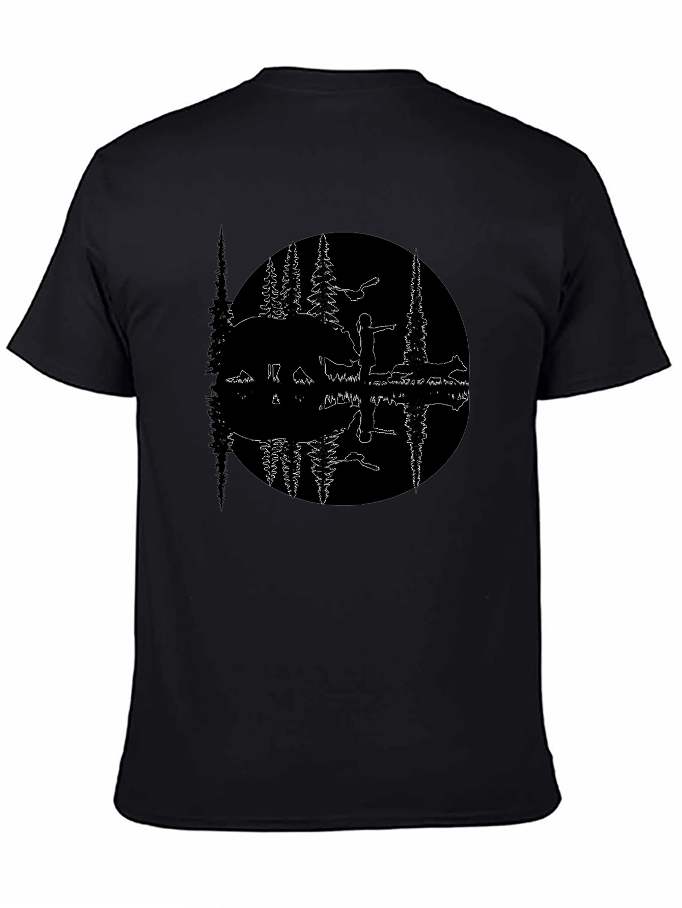 Nature Reflection Black T-Shirt
