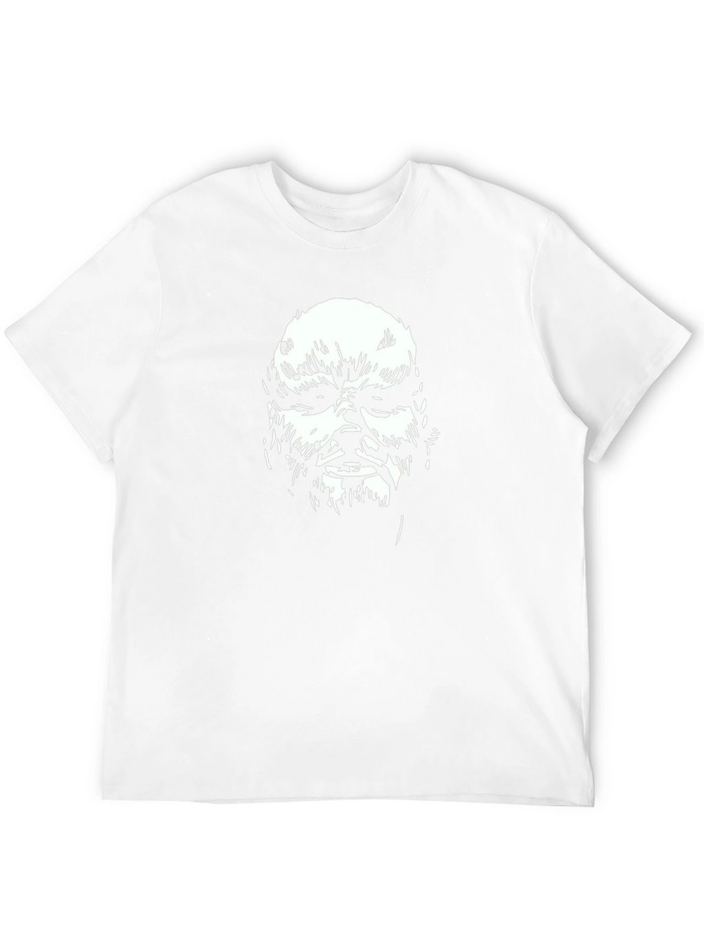 Black Graphic Tee - Grotesque Face Design