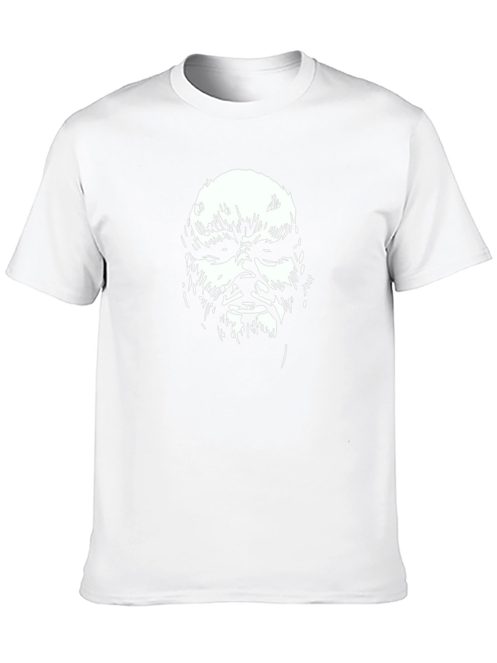 Black Graphic Tee - Grotesque Face Design