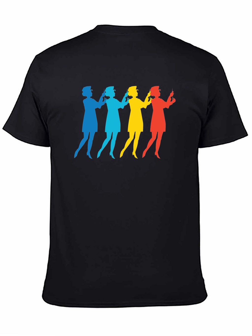 Retro Nurse Silhouette Graphic T-Shirt