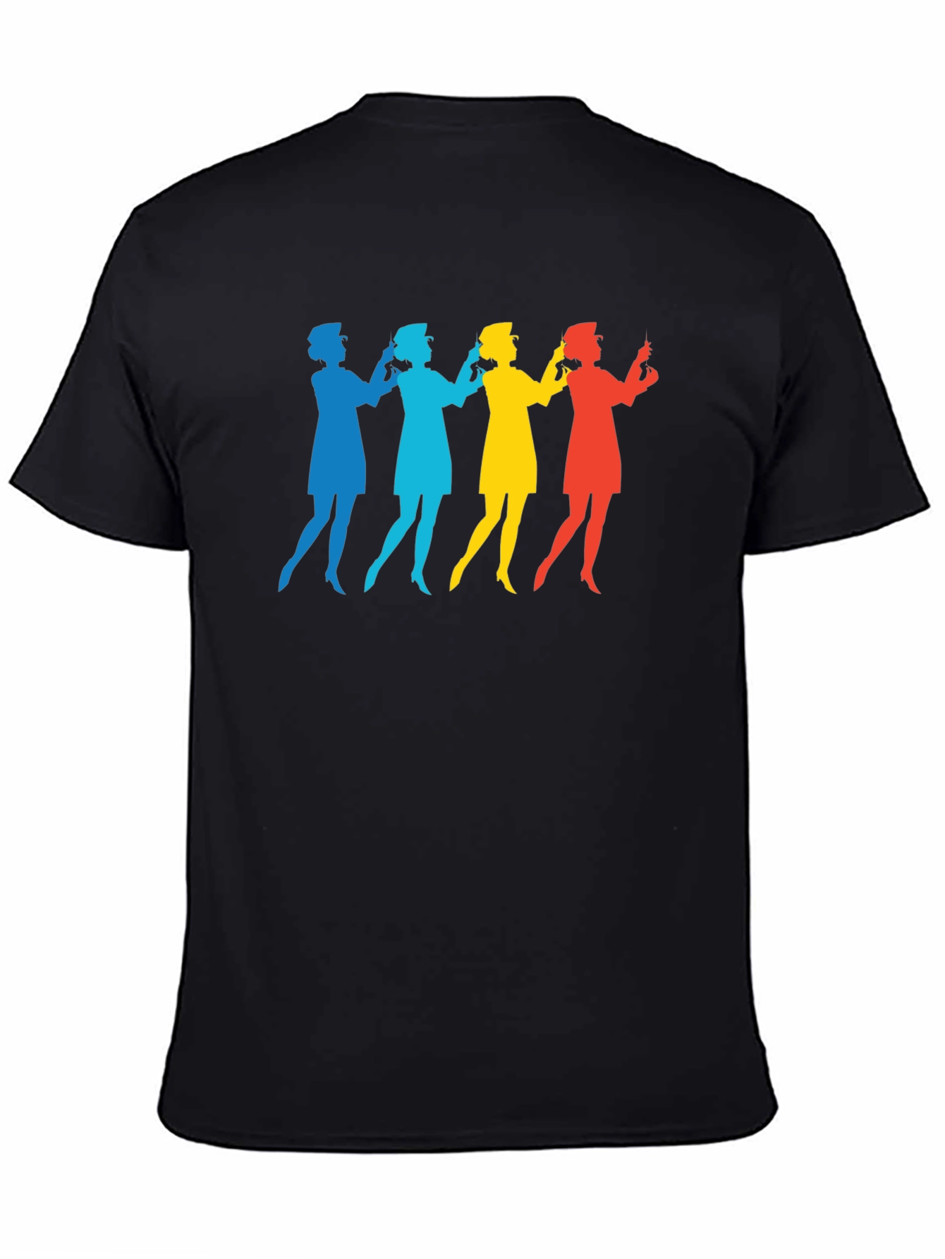 Retro Nurse Silhouette Graphic T-Shirt