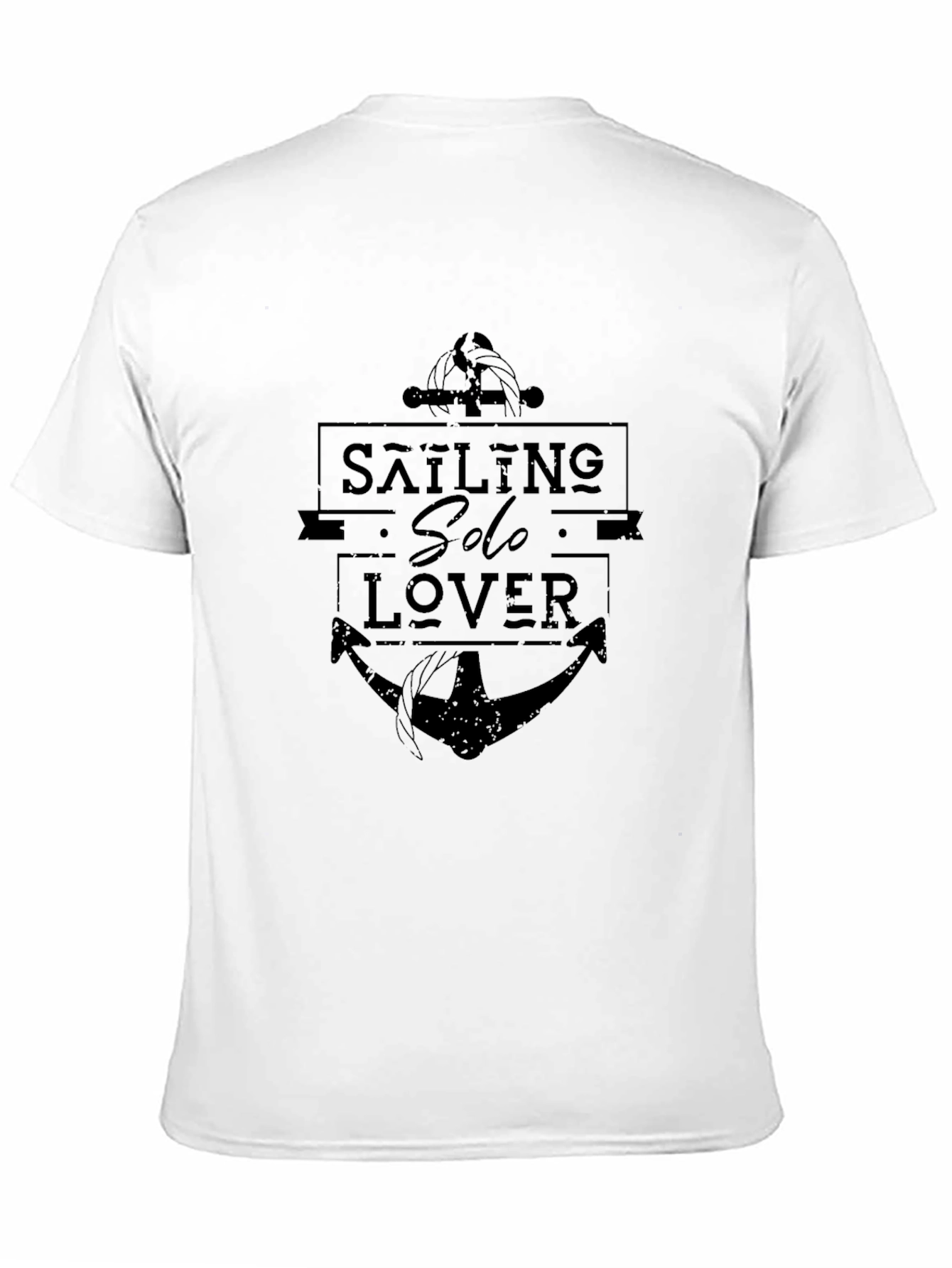 Sailing Solo Lover Black Graphic Tee