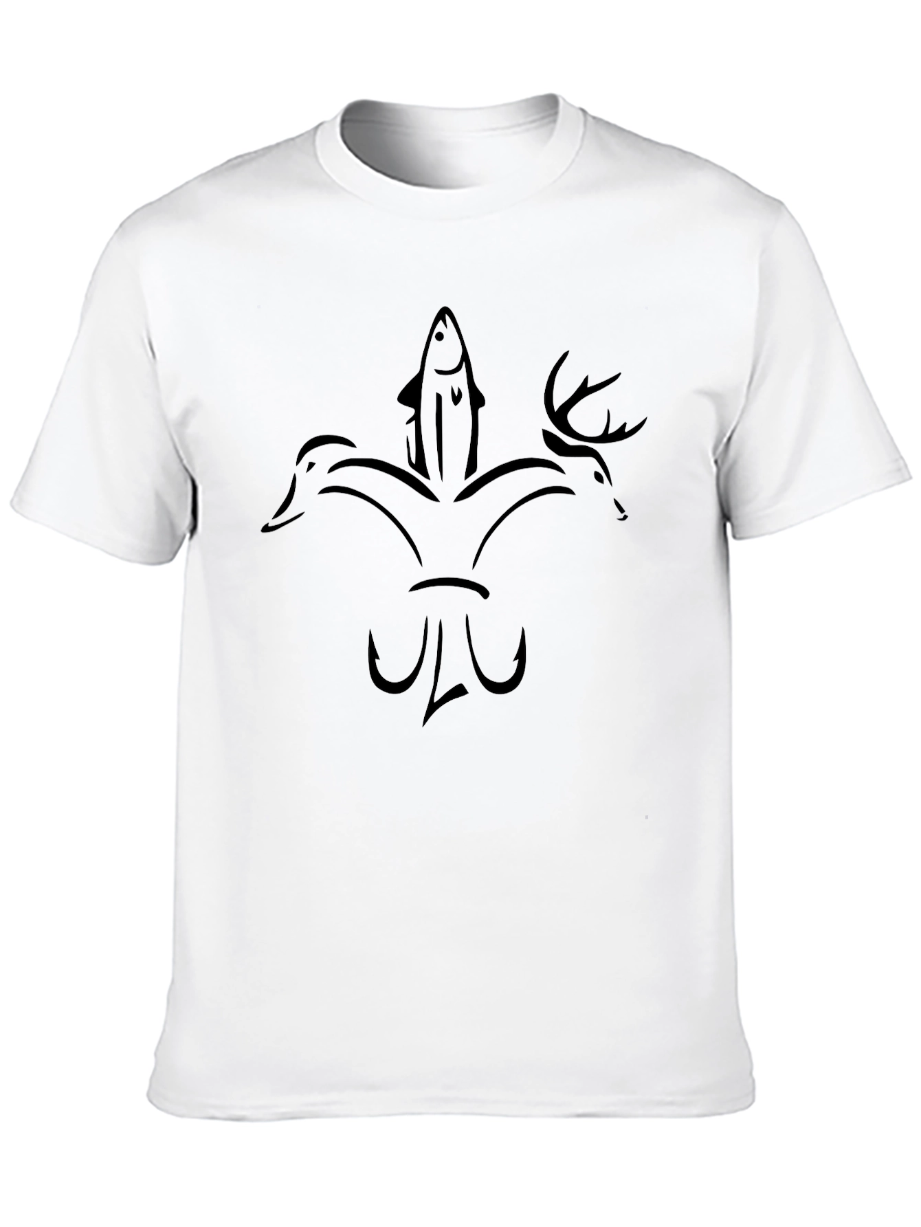 Hunting & Fishing Black Graphic Tee