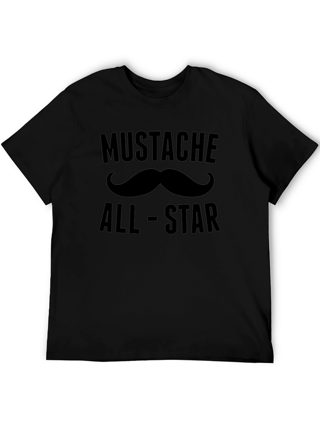 Mustache All-Star Black T-Shirt