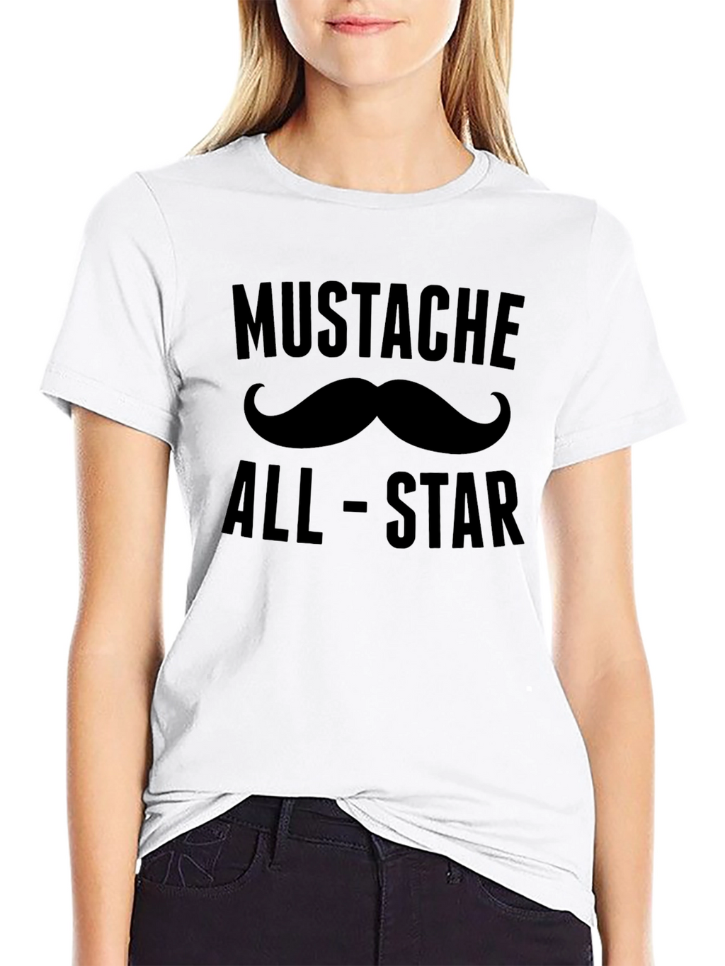 Mustache All-Star Black T-Shirt
