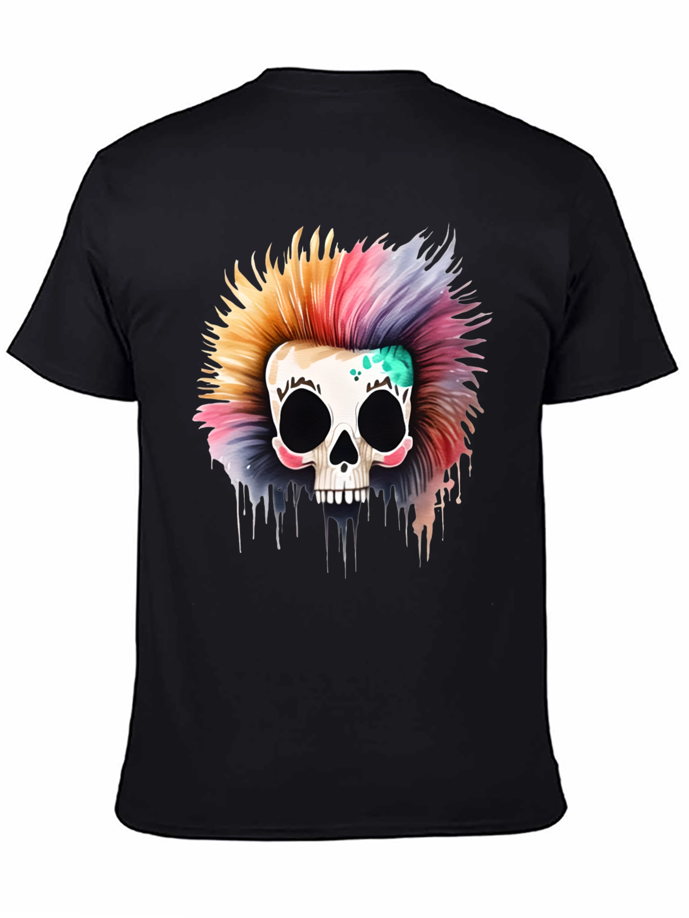 Colorful Skull Graphic Tee - Unique Design