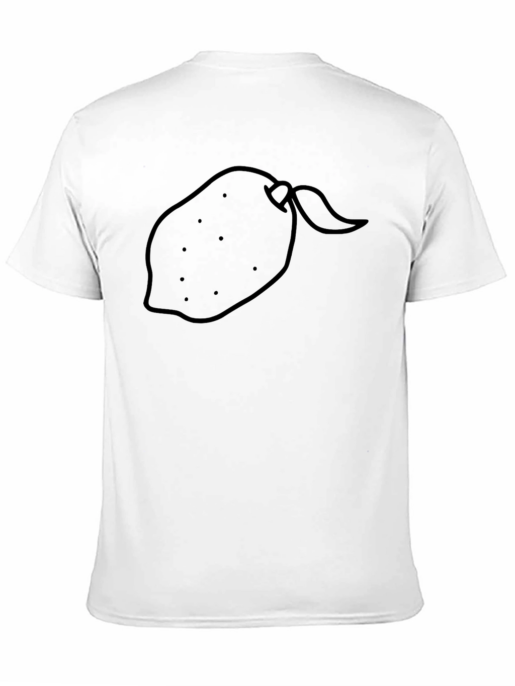 Black T-Shirt with Lemon Graphic Print