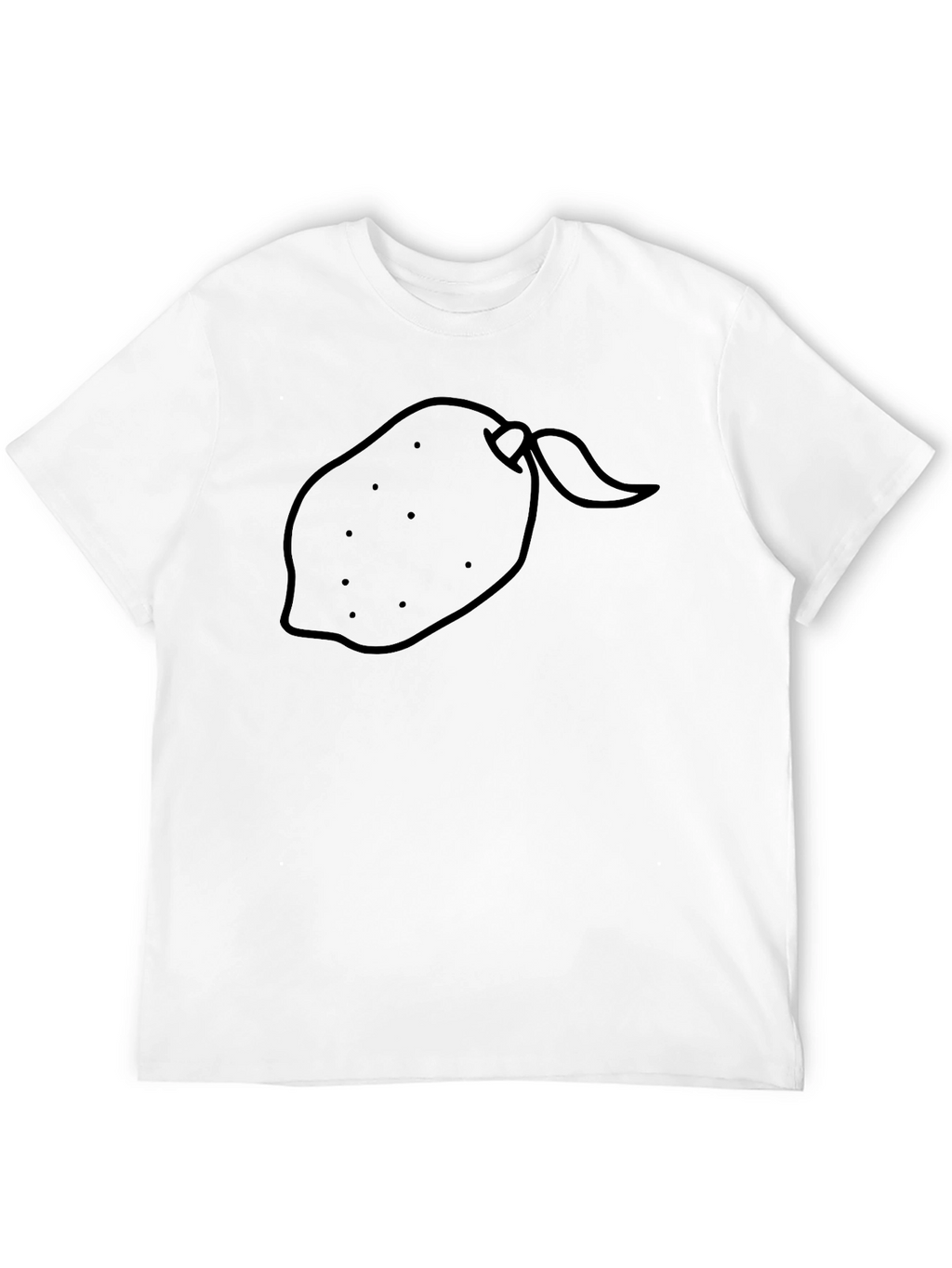 Black T-Shirt with Lemon Graphic Print