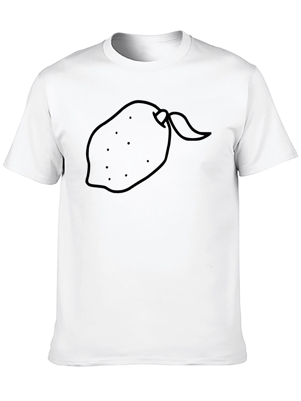 Black T-Shirt with Lemon Graphic Print