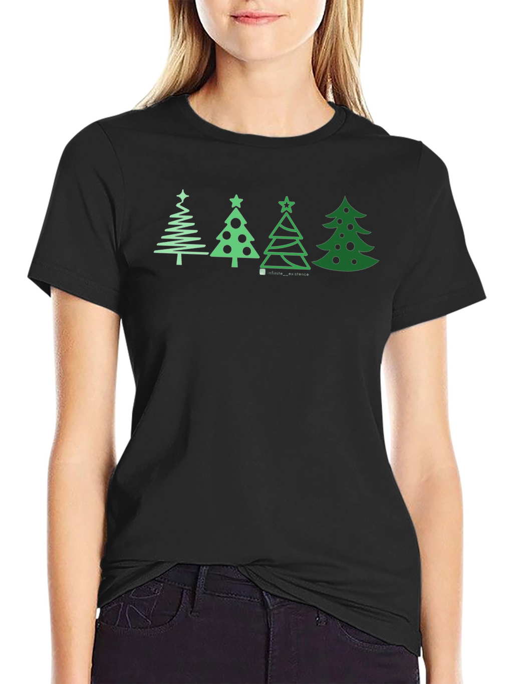 Festive Christmas Tree Graphic Tee - Holiday Apparel