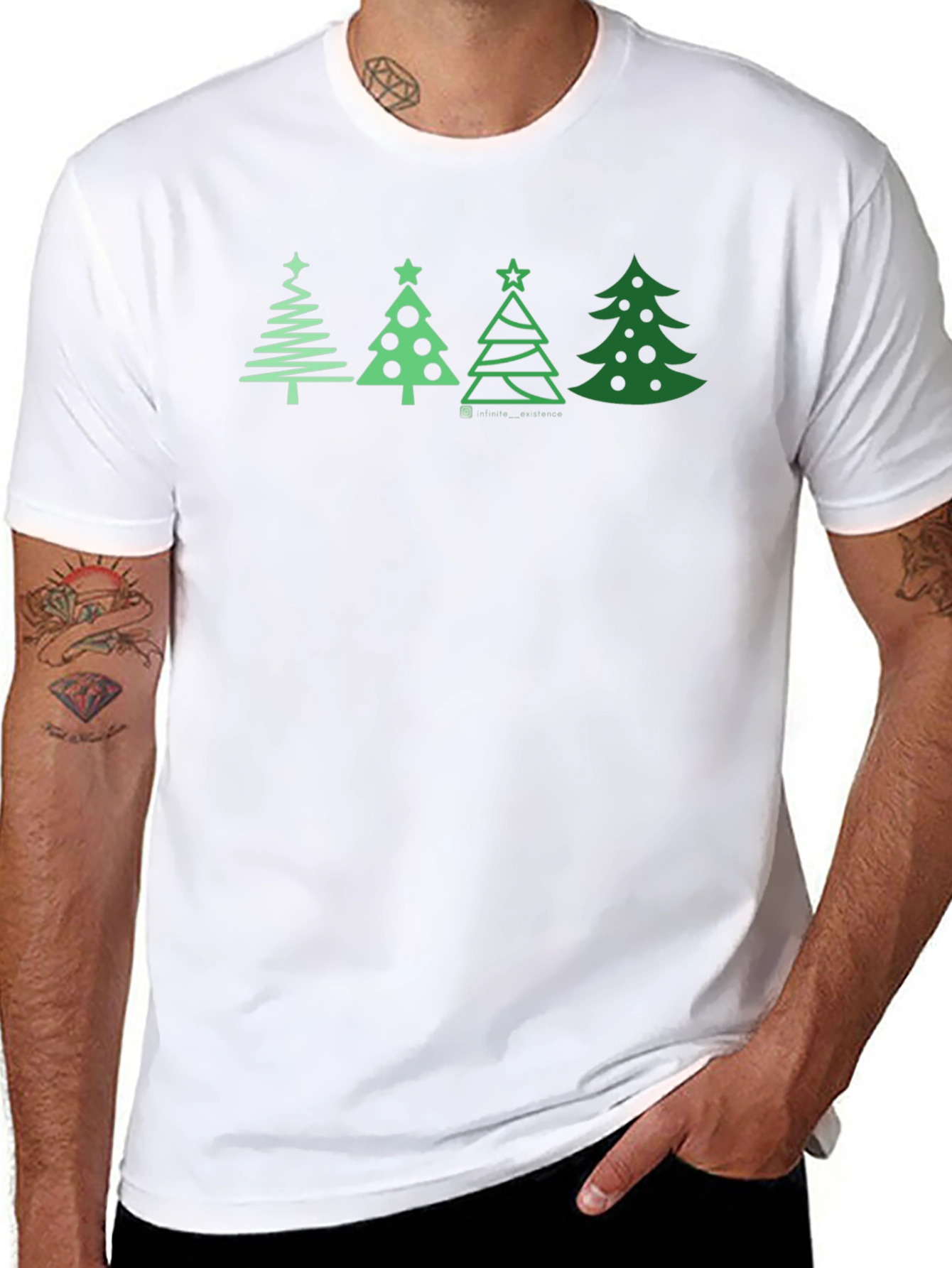 Festive Christmas Tree Graphic Tee - Holiday Apparel
