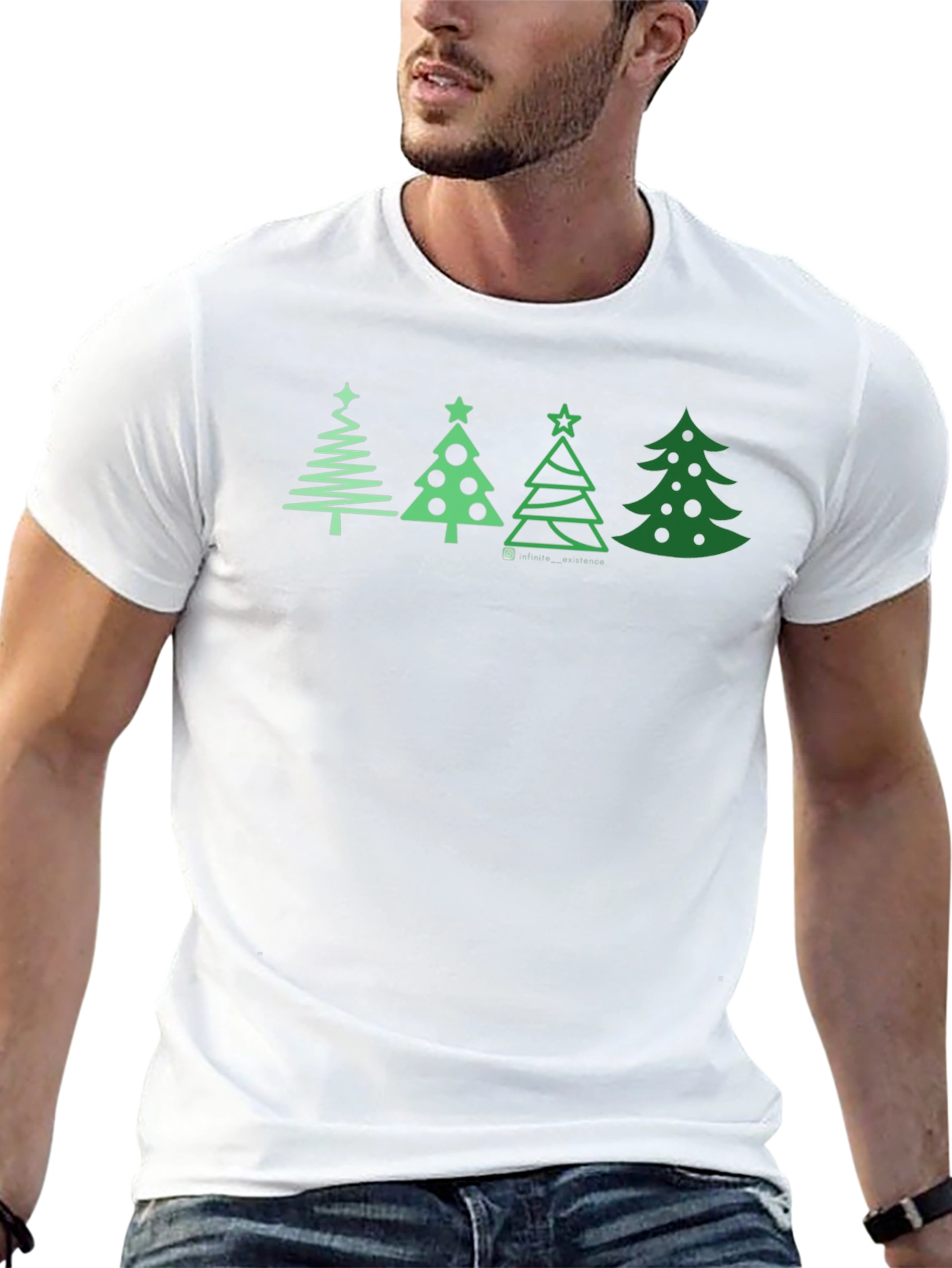 Festive Christmas Tree Graphic Tee - Holiday Apparel