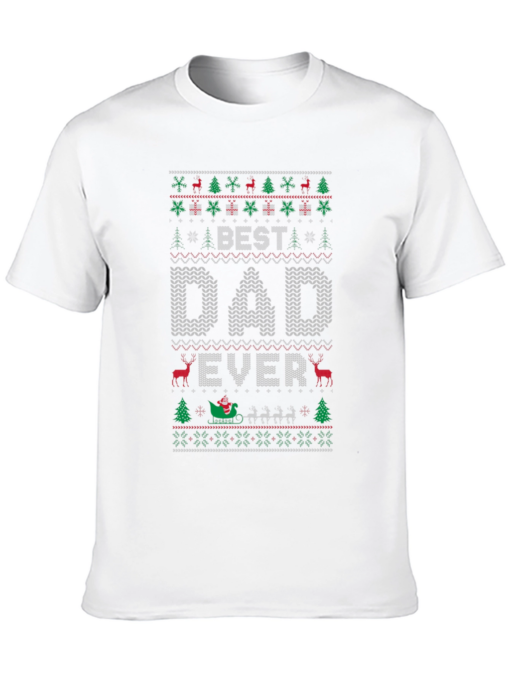 Best Dad Ever Christmas Sweater T-Shirt