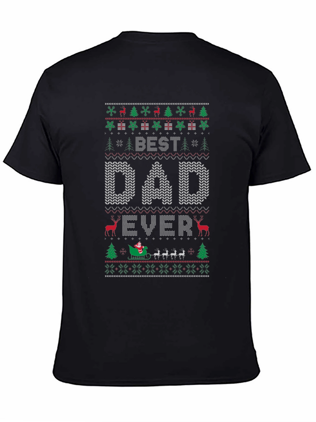 Best Dad Ever Christmas Sweater T-Shirt