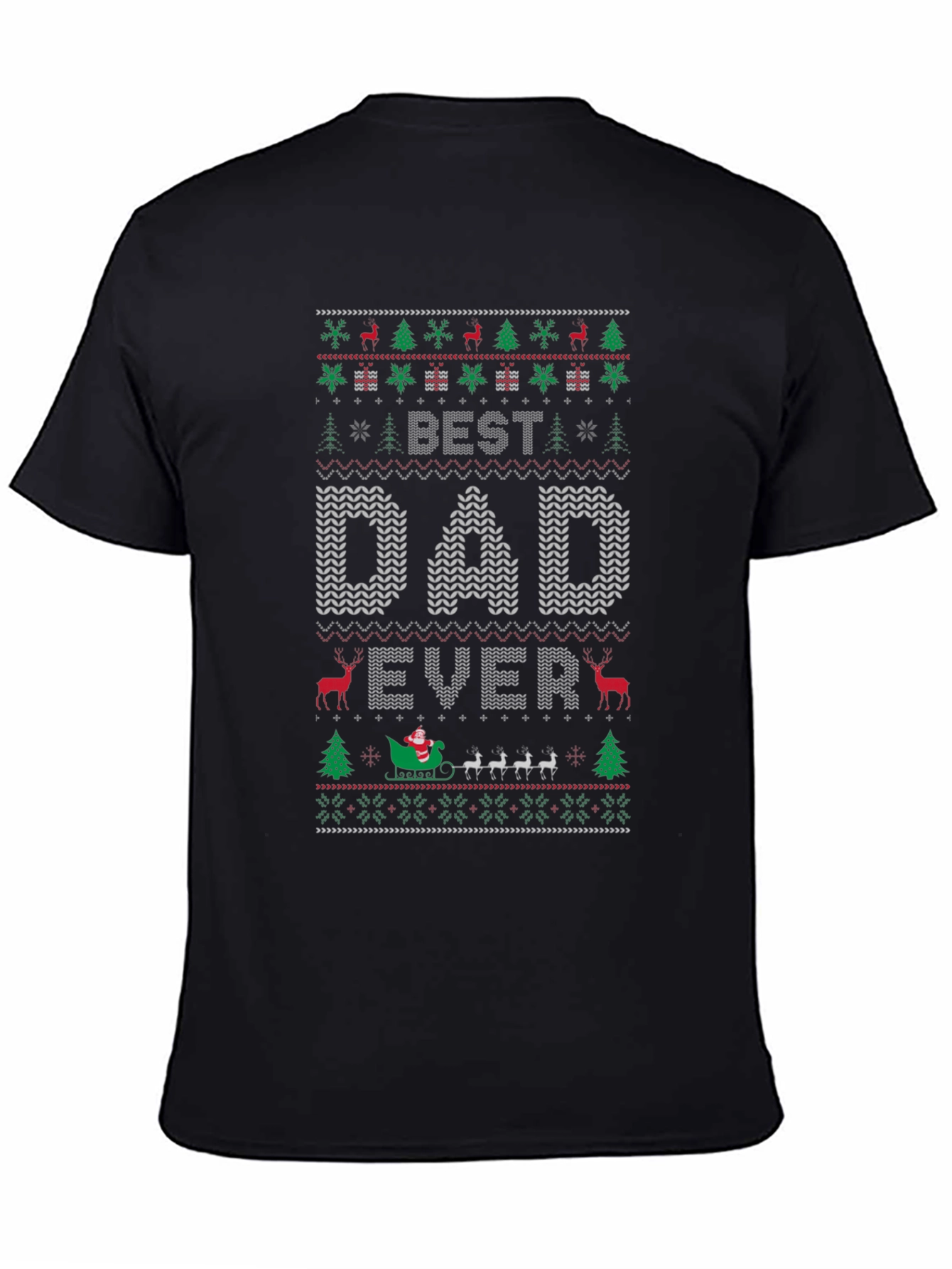 Best Dad Ever Christmas Sweater T-Shirt
