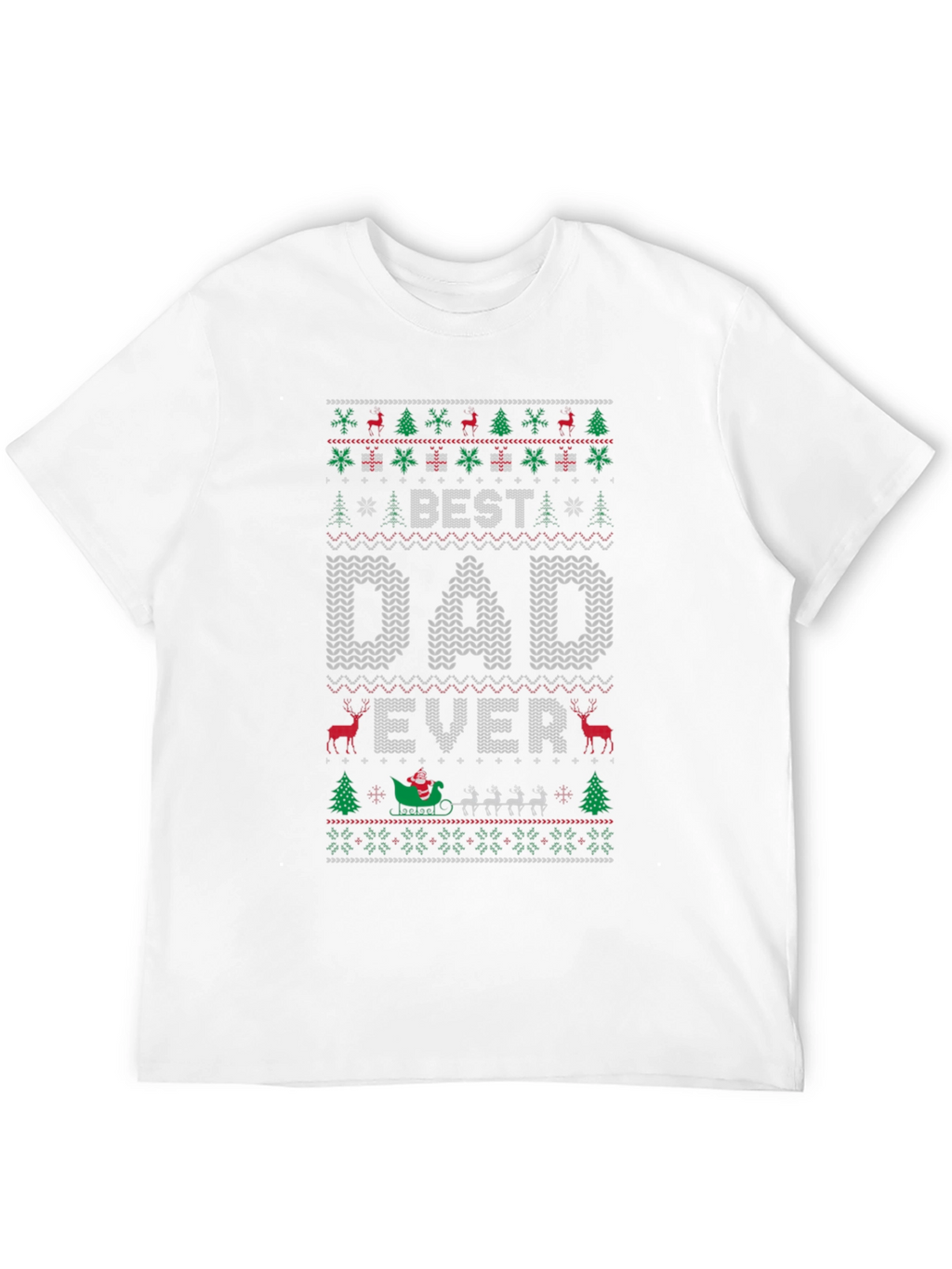 Best Dad Ever Christmas Sweater T-Shirt