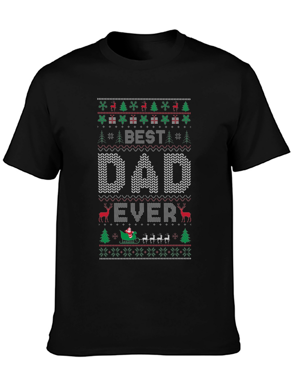 Best Dad Ever Christmas Sweater T-Shirt