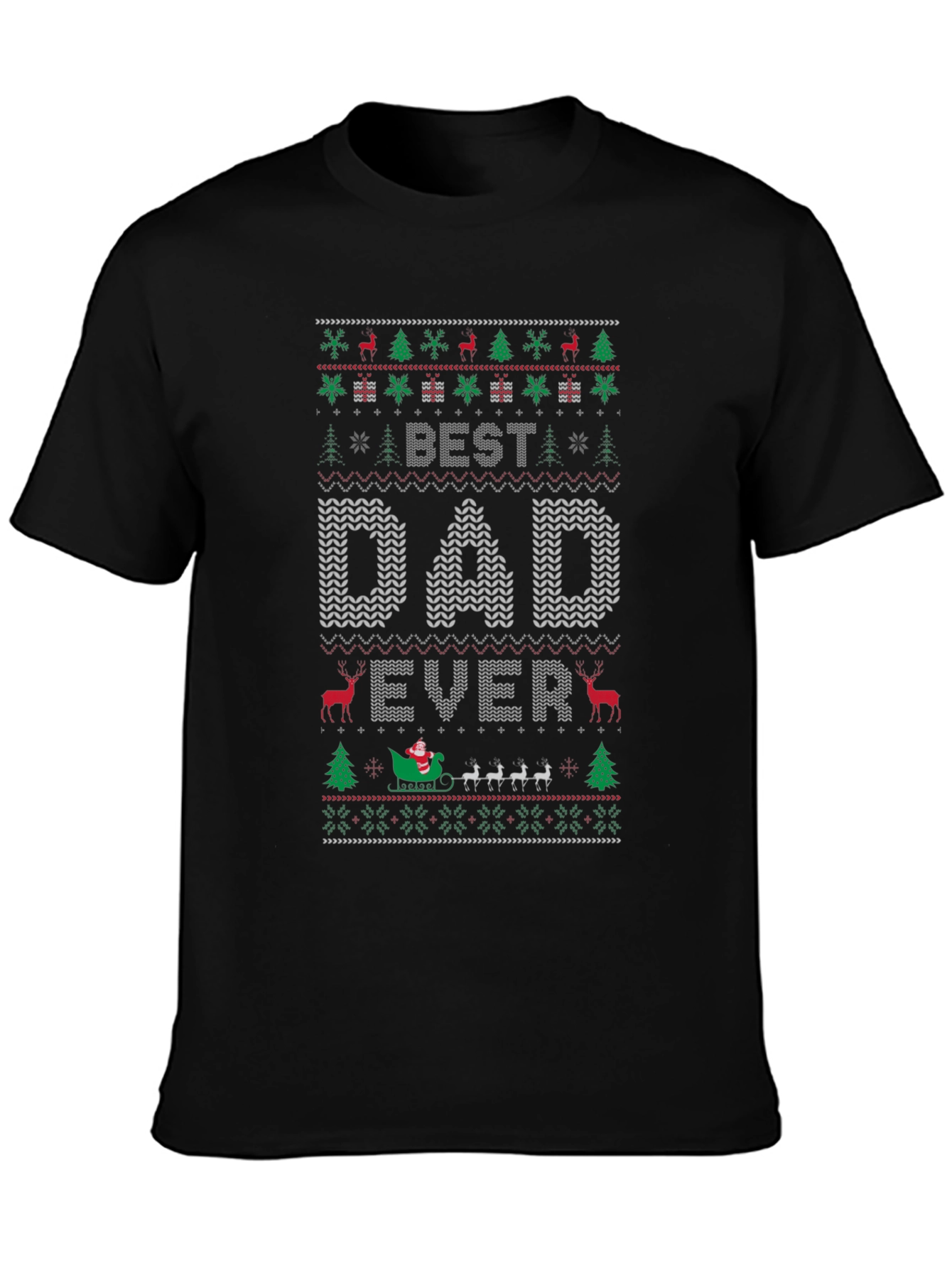 Best Dad Ever Christmas Sweater T-Shirt