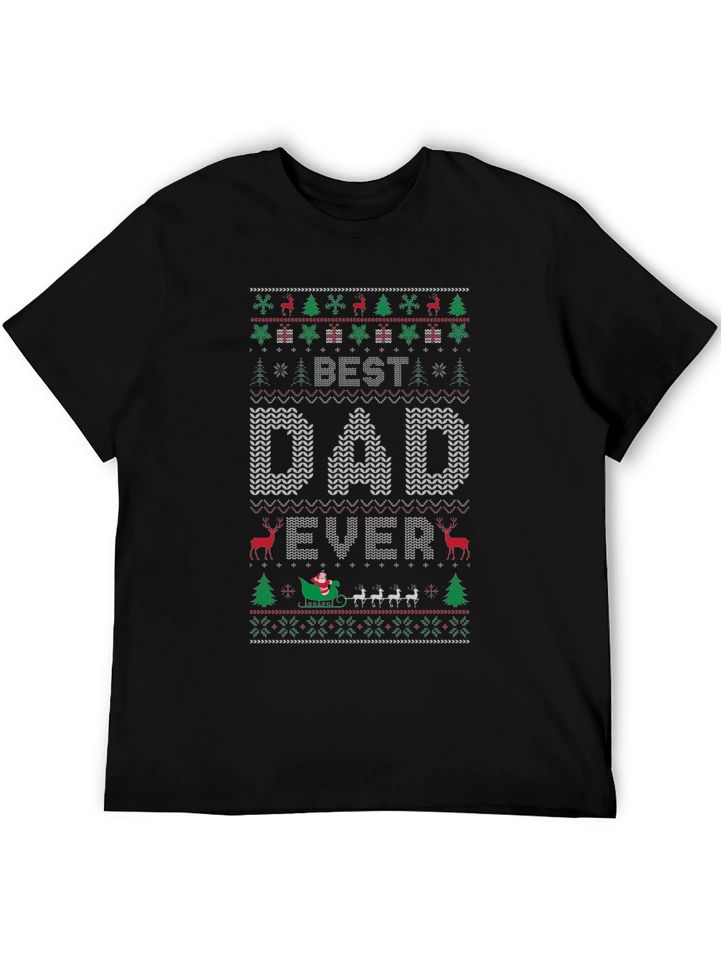 Best Dad Ever Christmas Sweater T-Shirt