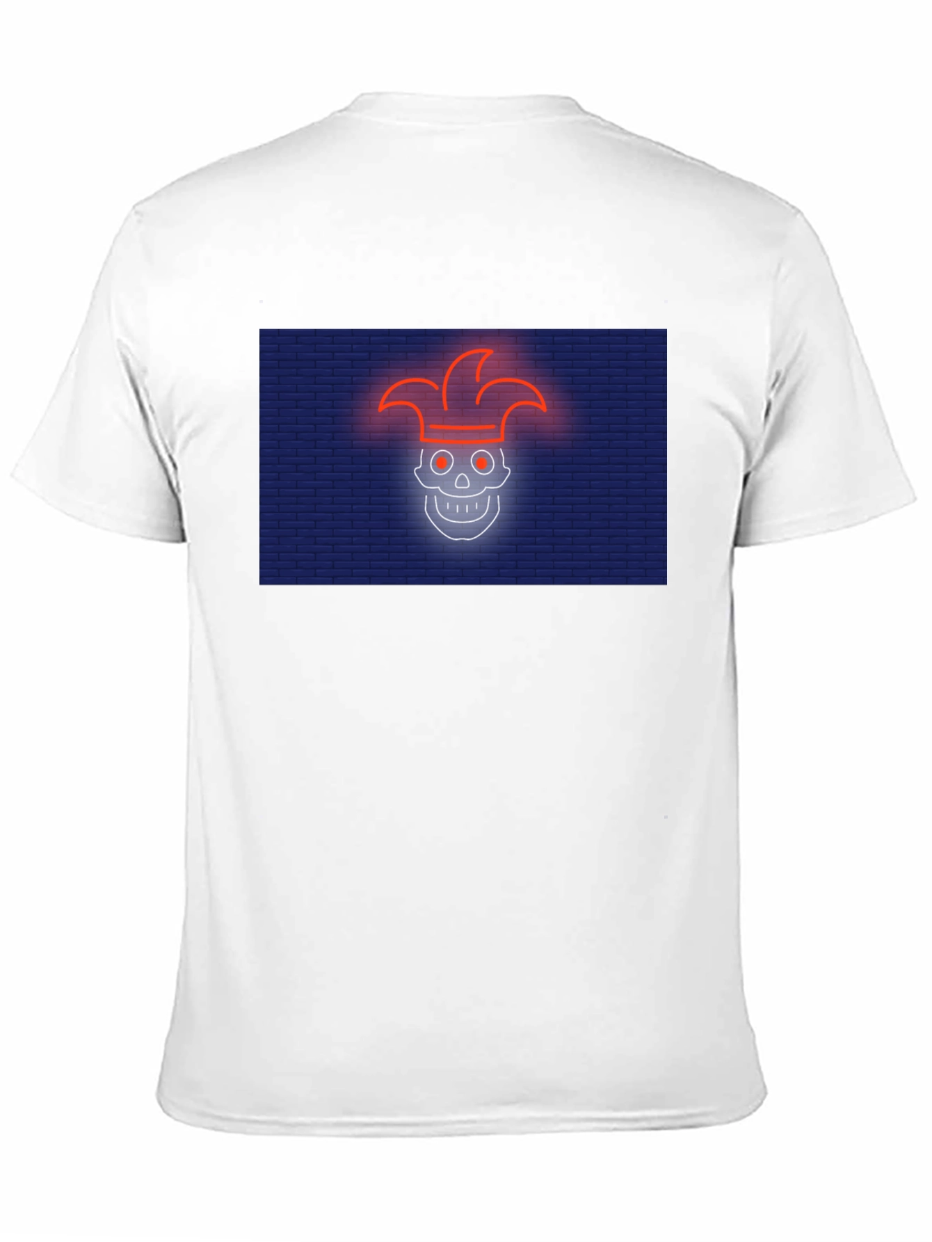 Neon Jester Skull Graphic T-Shirt