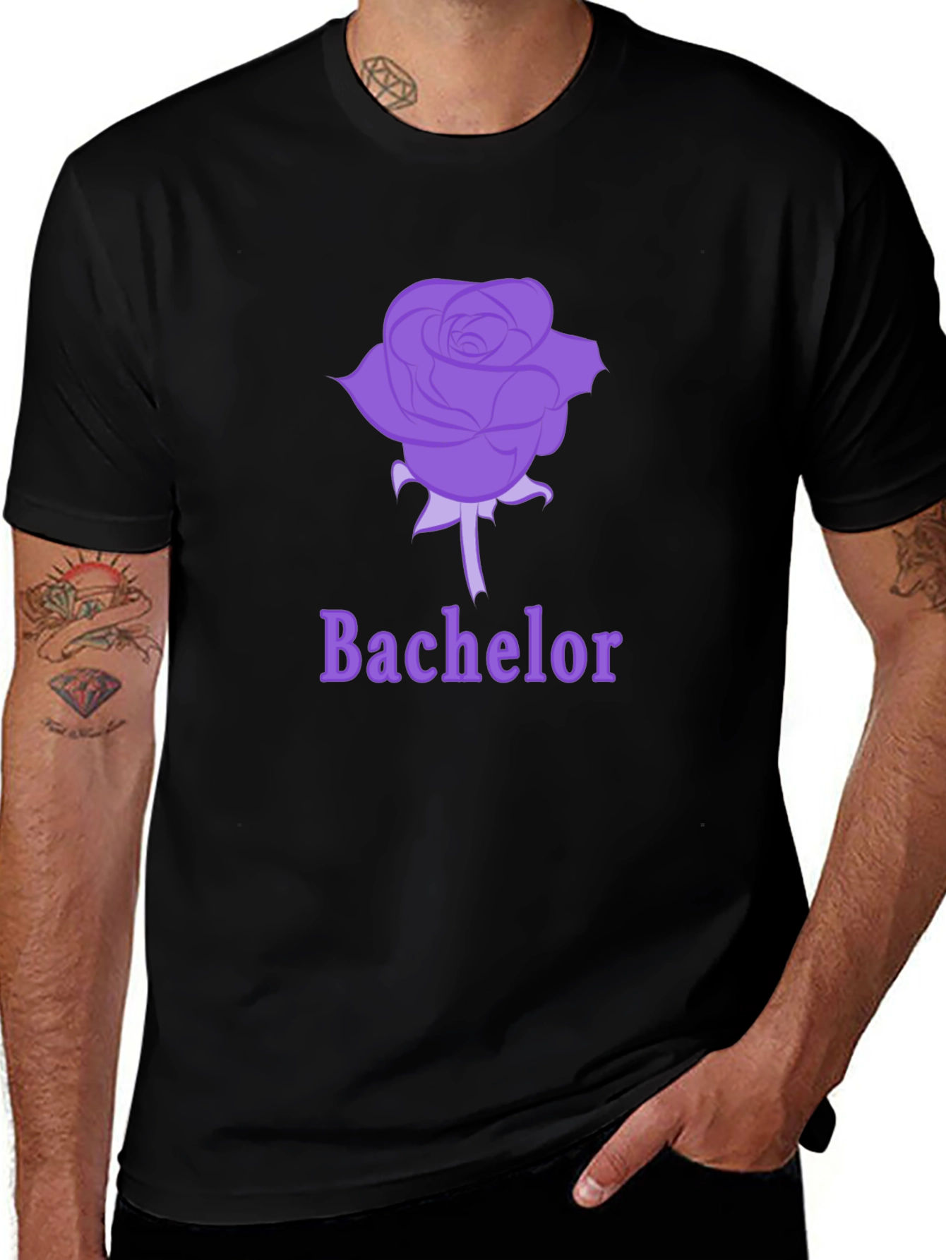 Bachelor Rose Graphic Tee - Soft Cotton Blend
