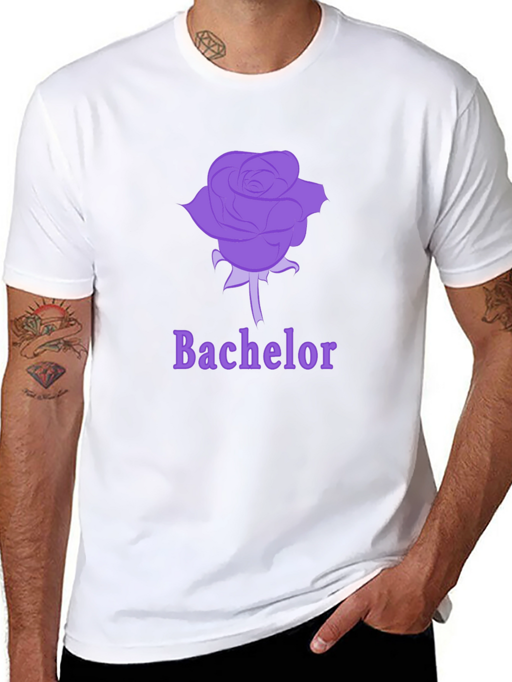 Bachelor Rose Graphic Tee - Soft Cotton Blend