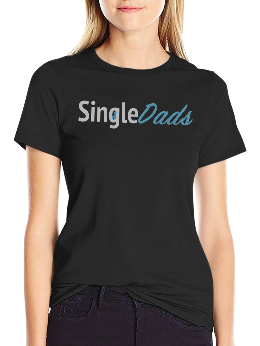 Single Dads Graphic Tee - Black Cotton T-Shirt