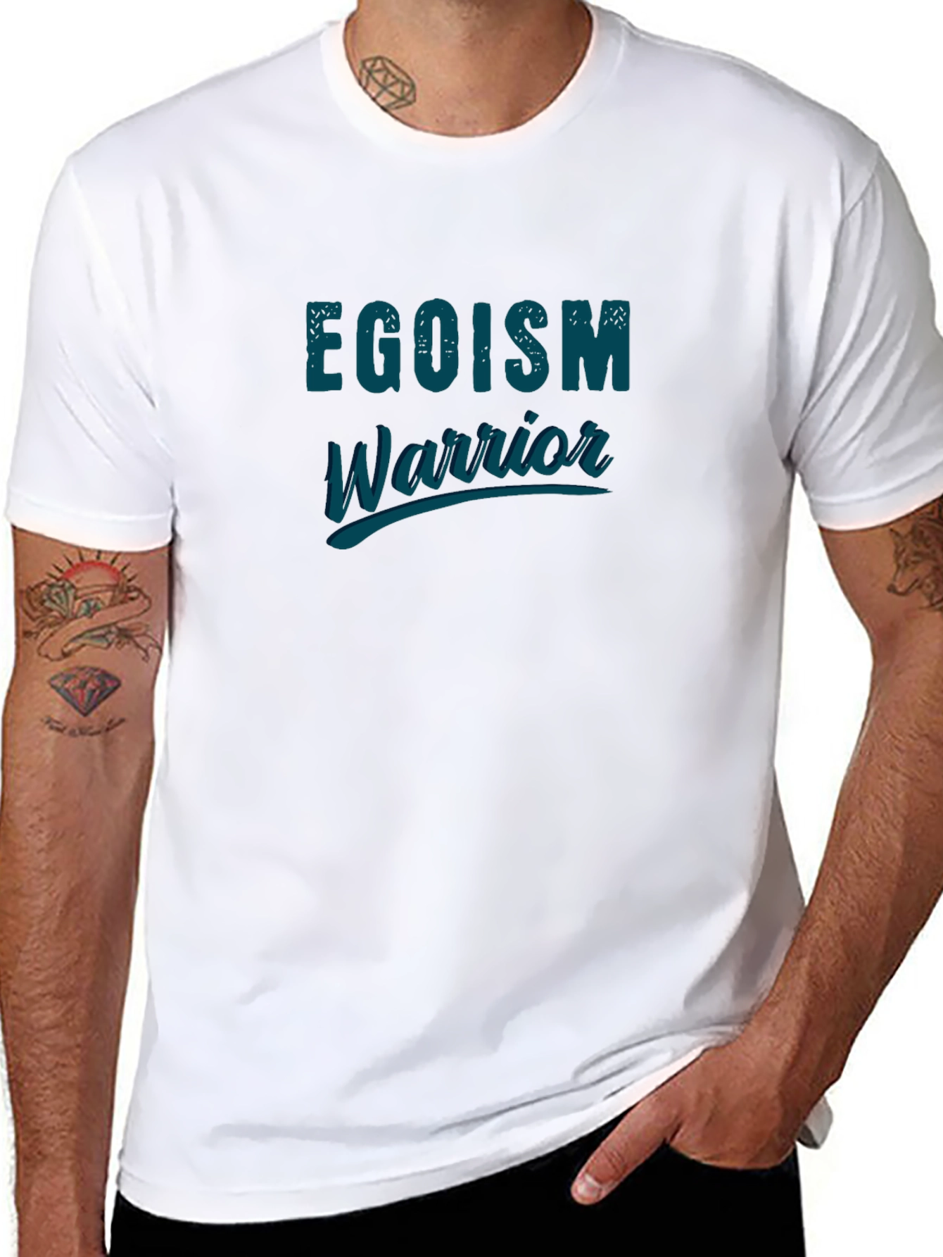 Egoism Warrior Graphic Tee - Black