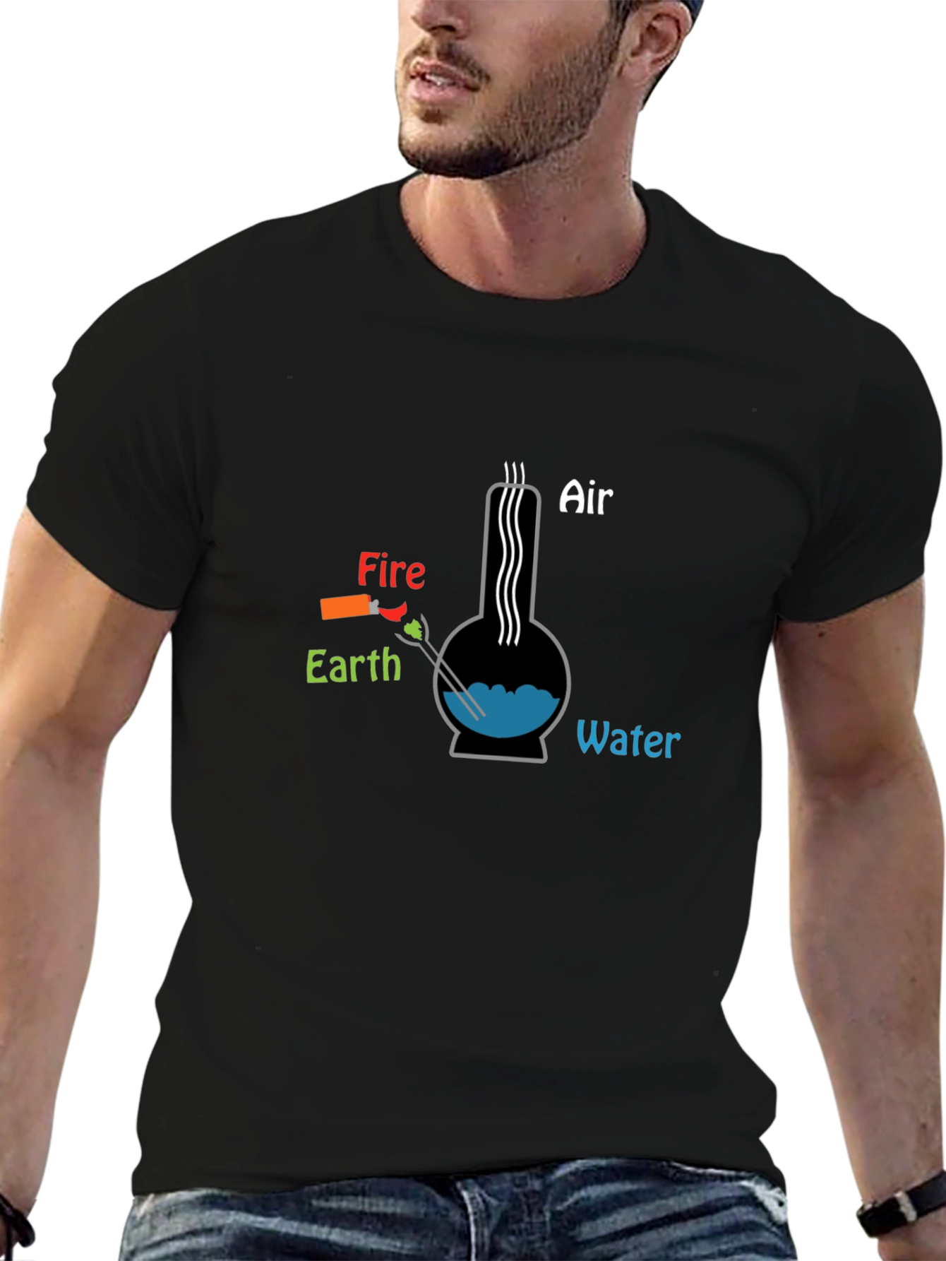 Elements Bong T-Shirt - Novelty Graphic Tee