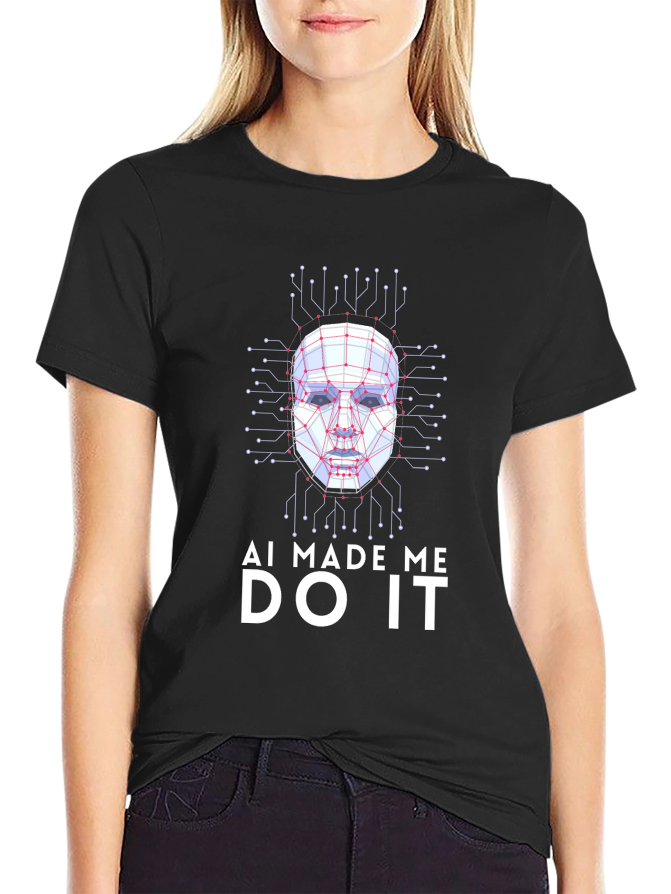 AI Made Me Do It T-Shirt - Funny Tech Graphic Tee