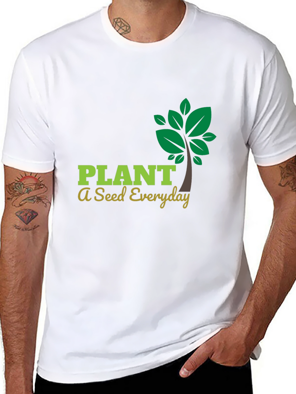 Plant a Seed Everyday Graphic Tee - Black