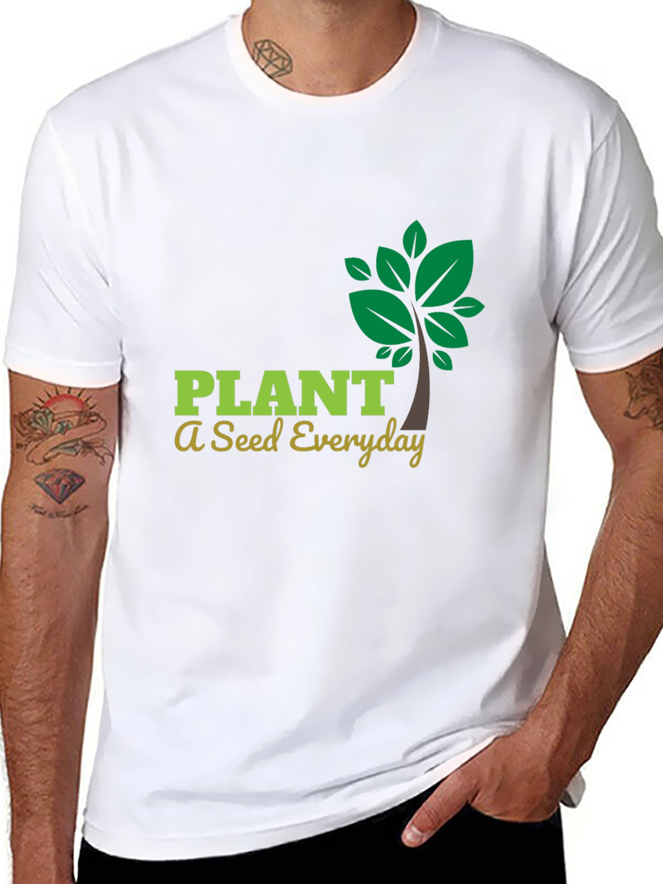 Plant a Seed Everyday Graphic Tee - Black