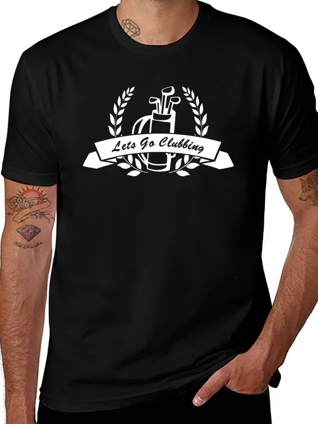 Lets Go Clubbing Golf T-Shirt - Black