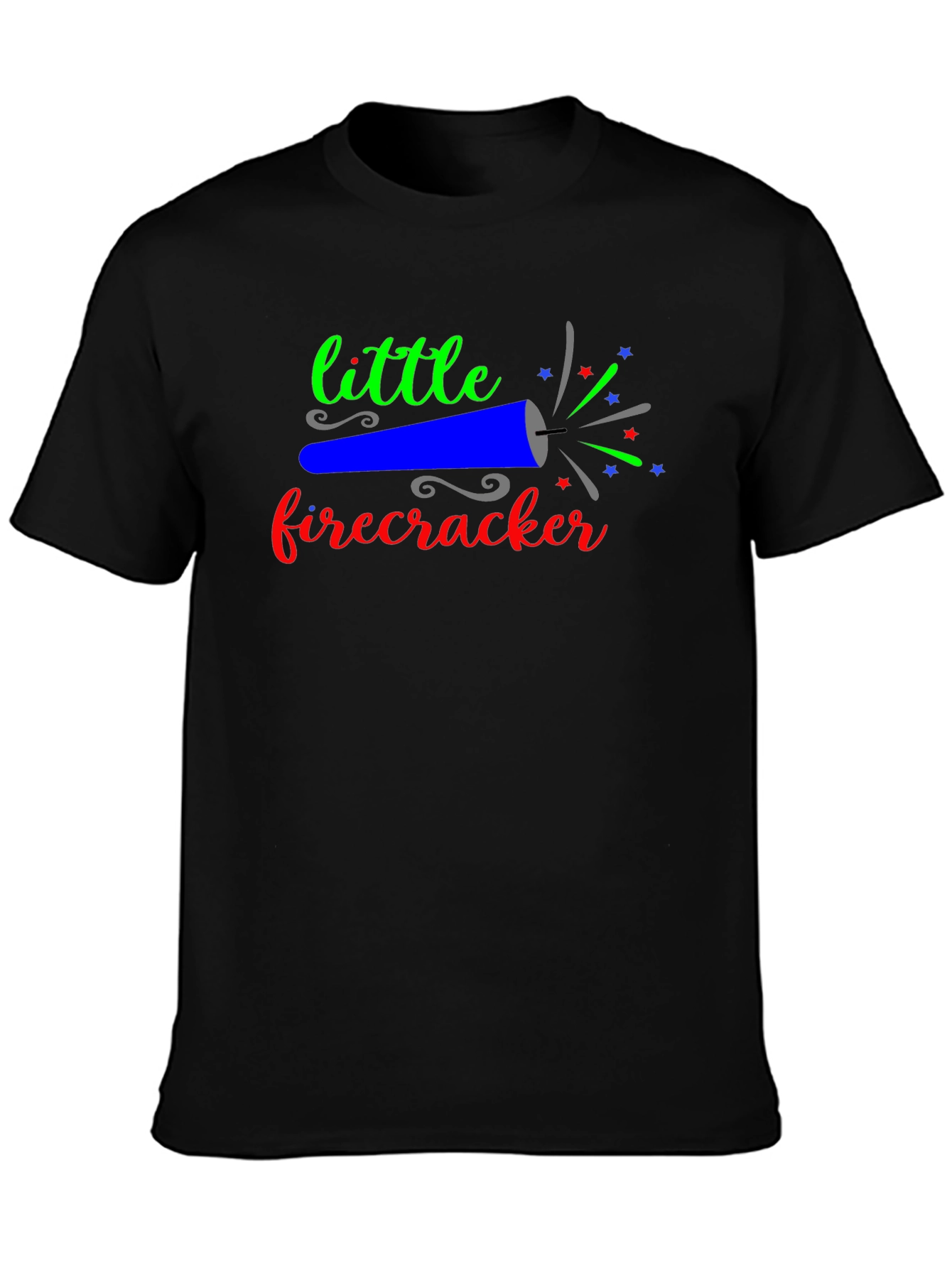 Little Firecracker Graphic Tee - Black