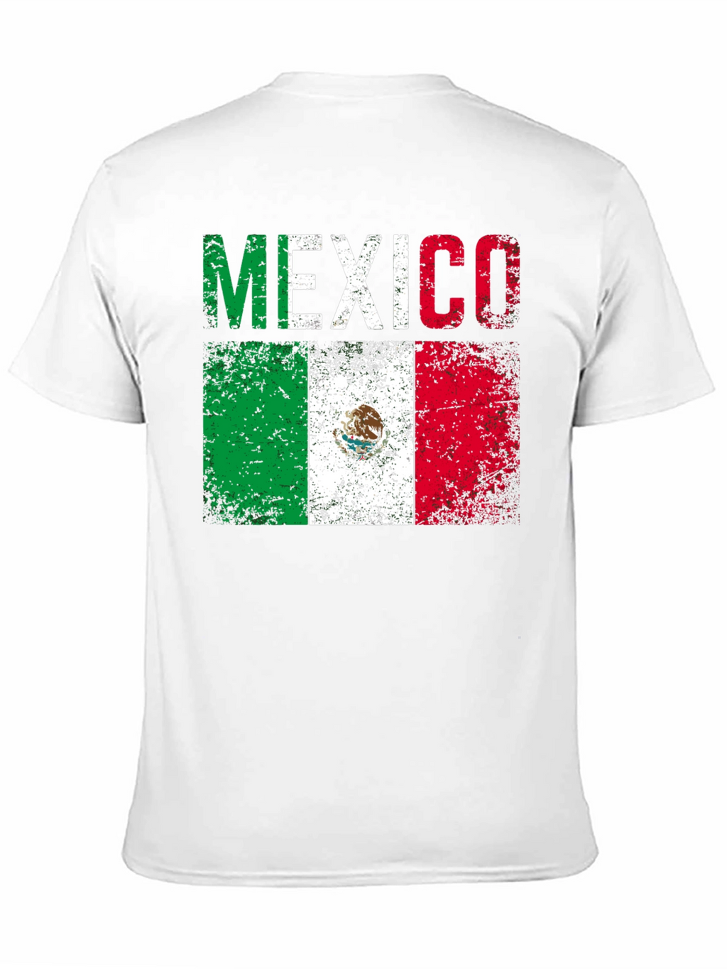 Distressed Mexico Flag Graphic T-Shirt