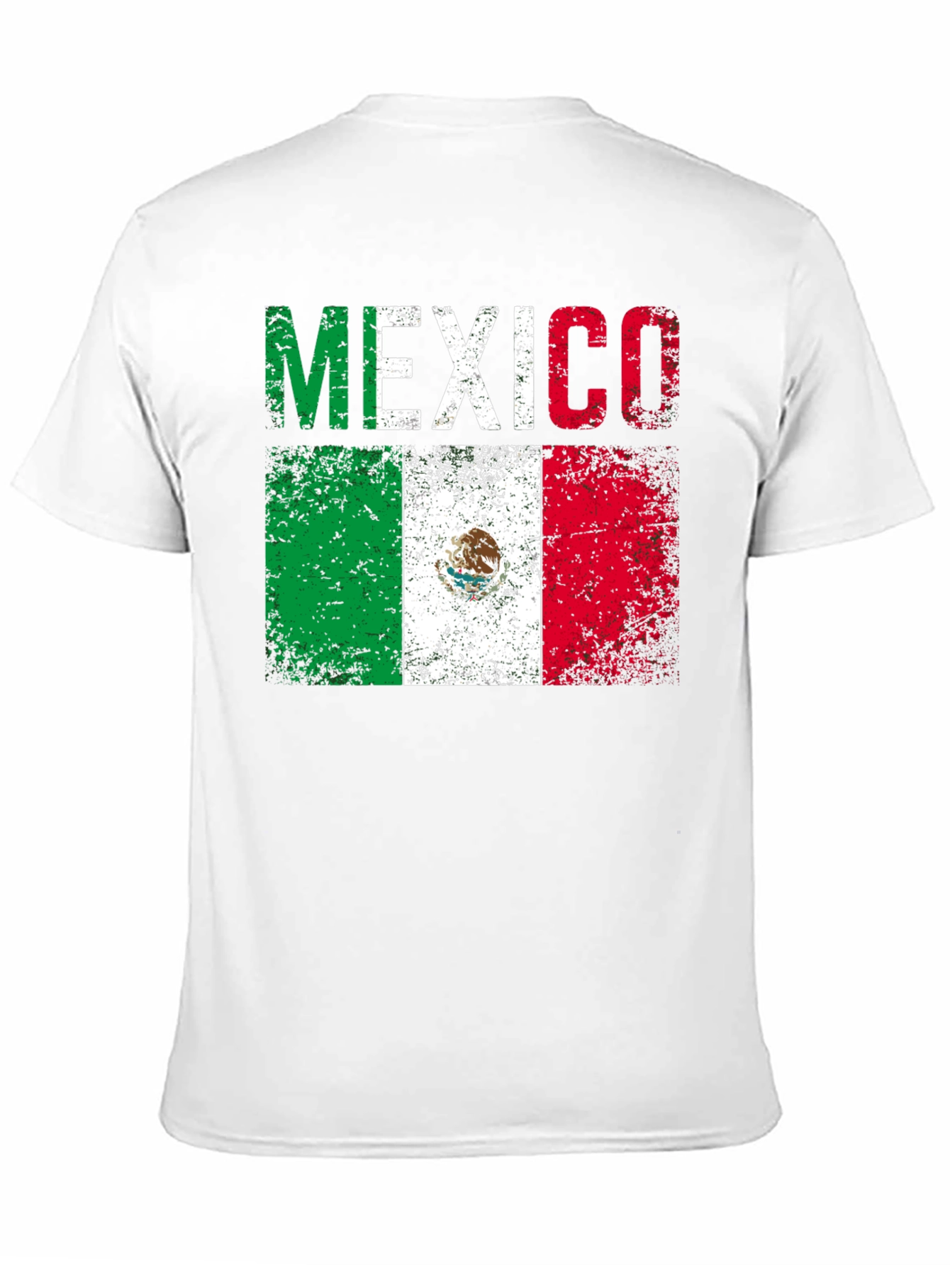 Distressed Mexico Flag Graphic T-Shirt