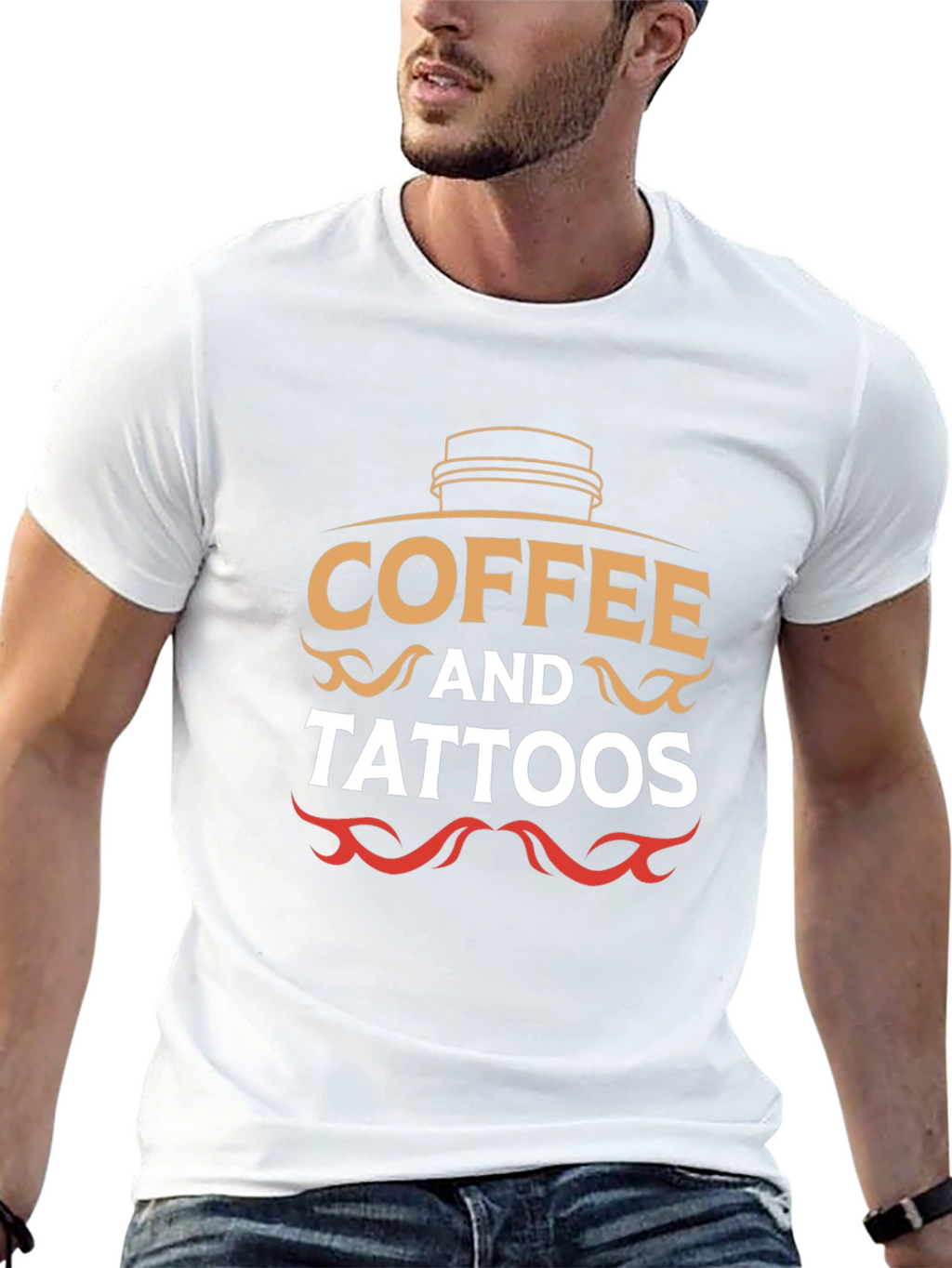 Coffee & Tattoos Graphic Tee - Black