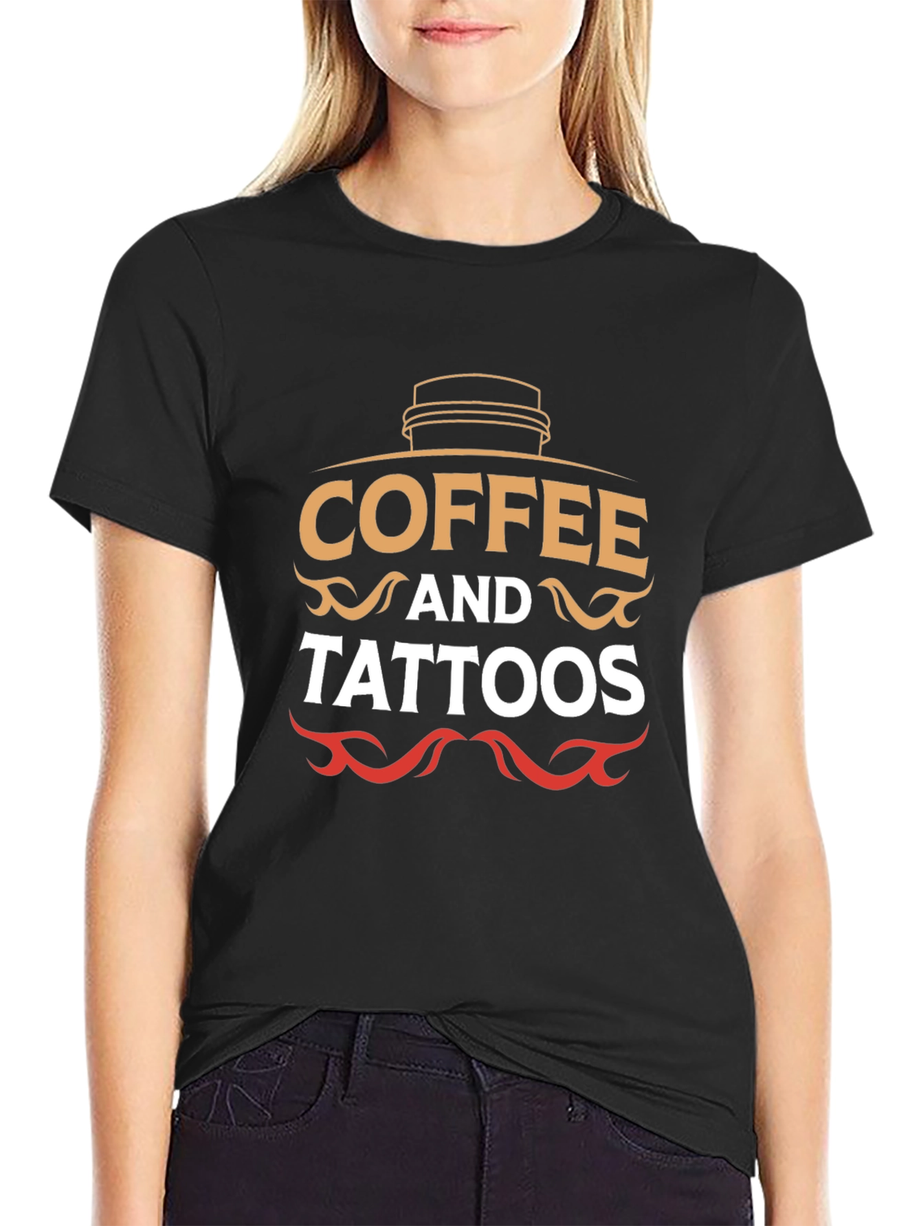 Coffee & Tattoos Graphic Tee - Black