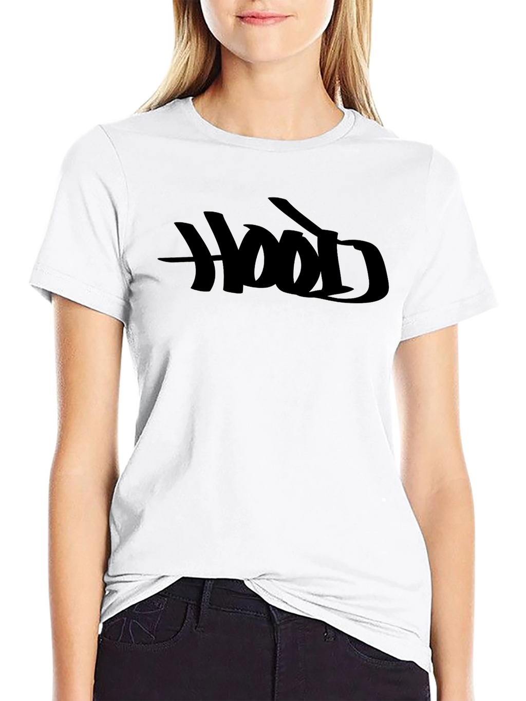 Black Hood Graphic T-Shirt