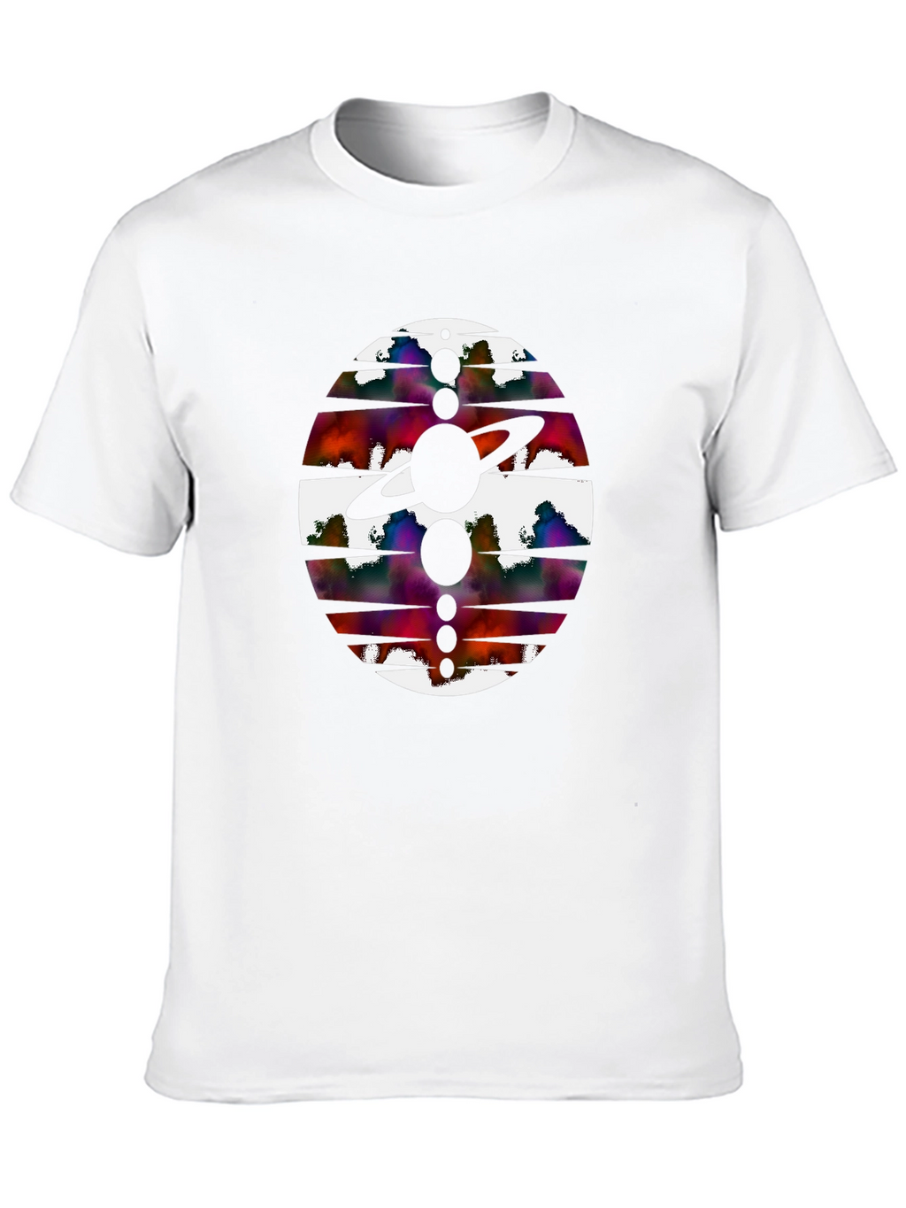 Abstract Planet Graphic Black Tee