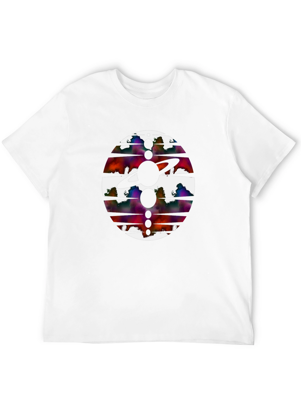 Abstract Planet Graphic Black Tee